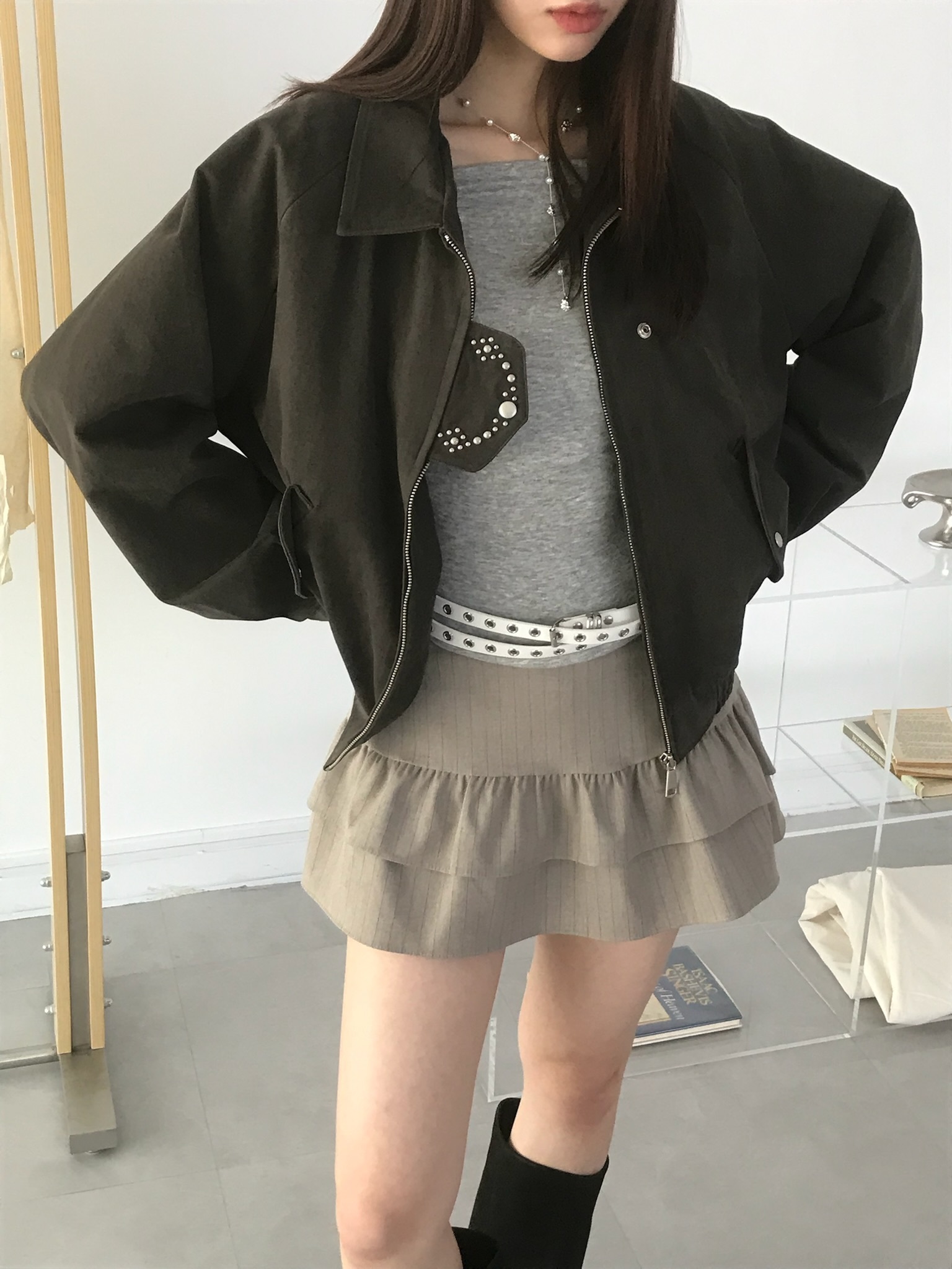 Rivet Bomber Jacket #外套