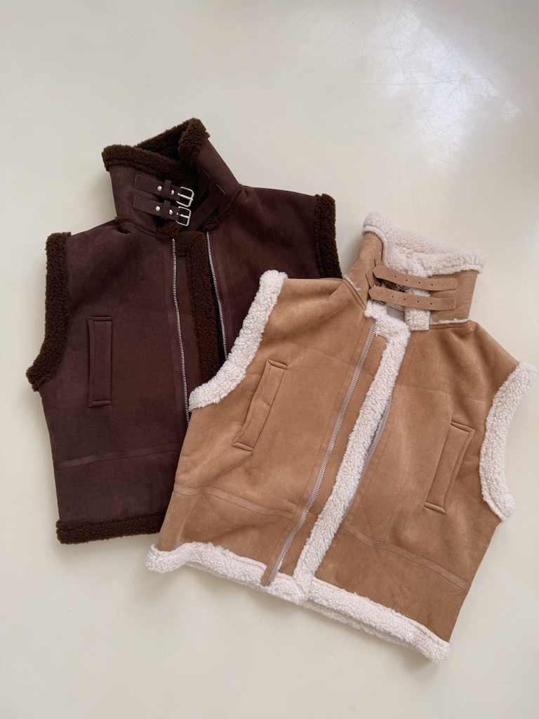 質感擔當羊羔毛背心