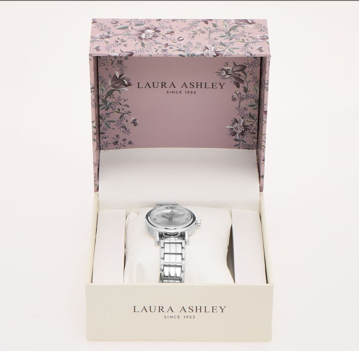 英國代購 (獨立訂單)-LAURA ASHLEY Silver Tone Stainless Steel Round Watch  🎄🎄香港現貨🎄🎄