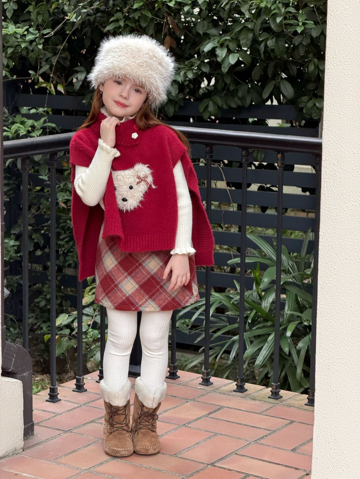 立體狗狗紅色斗篷