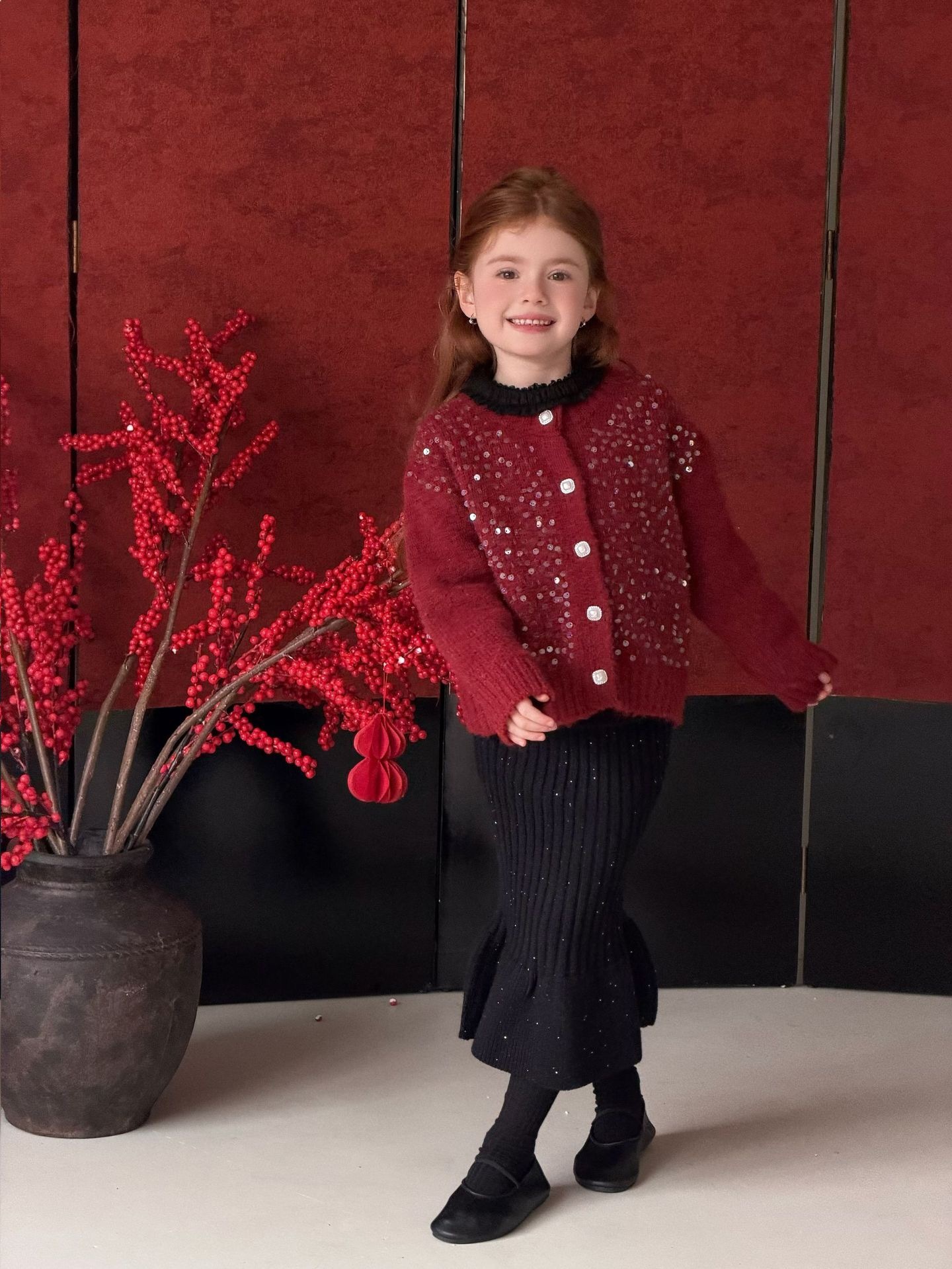 亮亮魚尾加厚裙