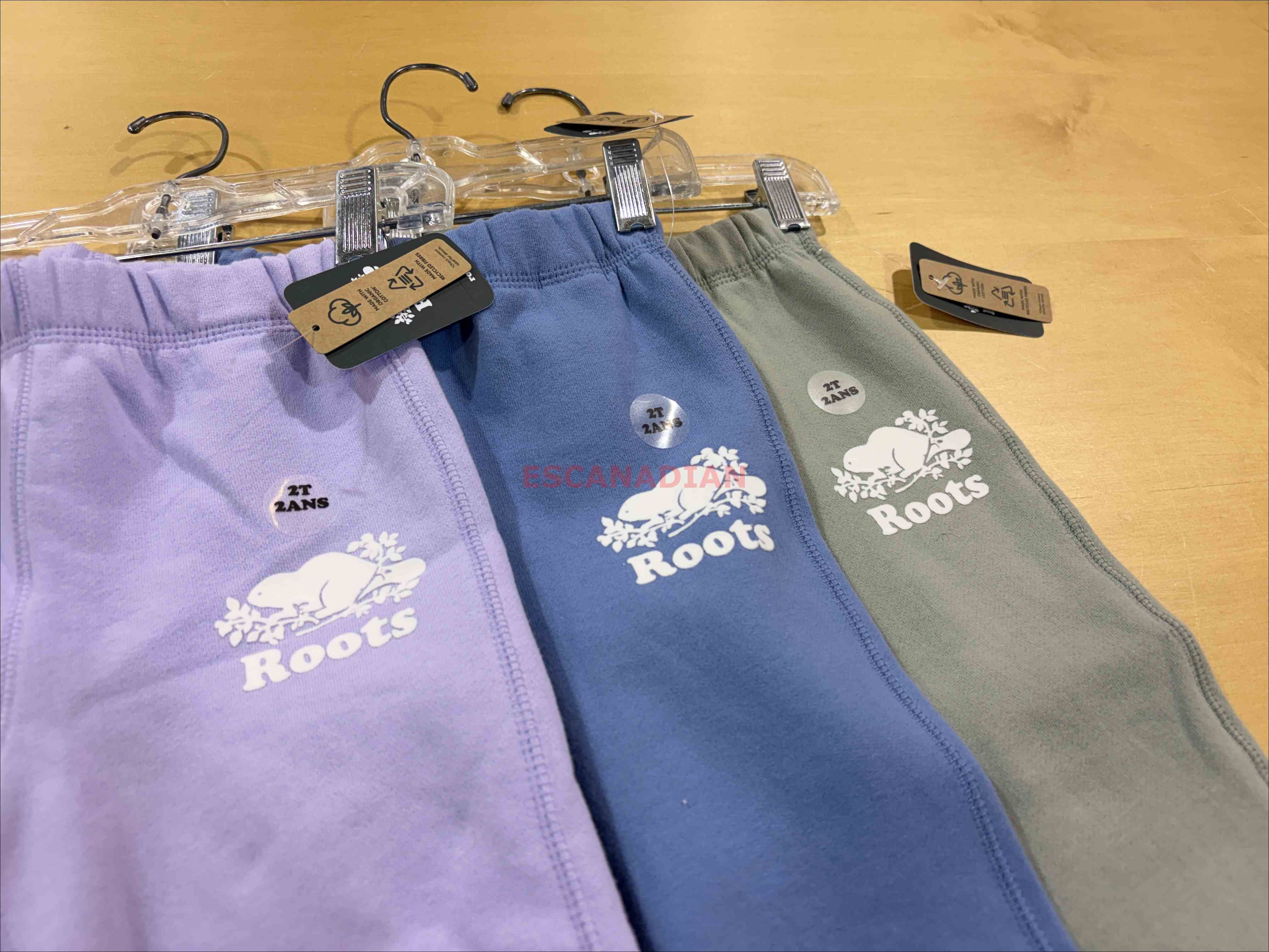 ROOTS 小童/Baby 經典款 海狸 縮口 刷毛 棉褲 (3色)