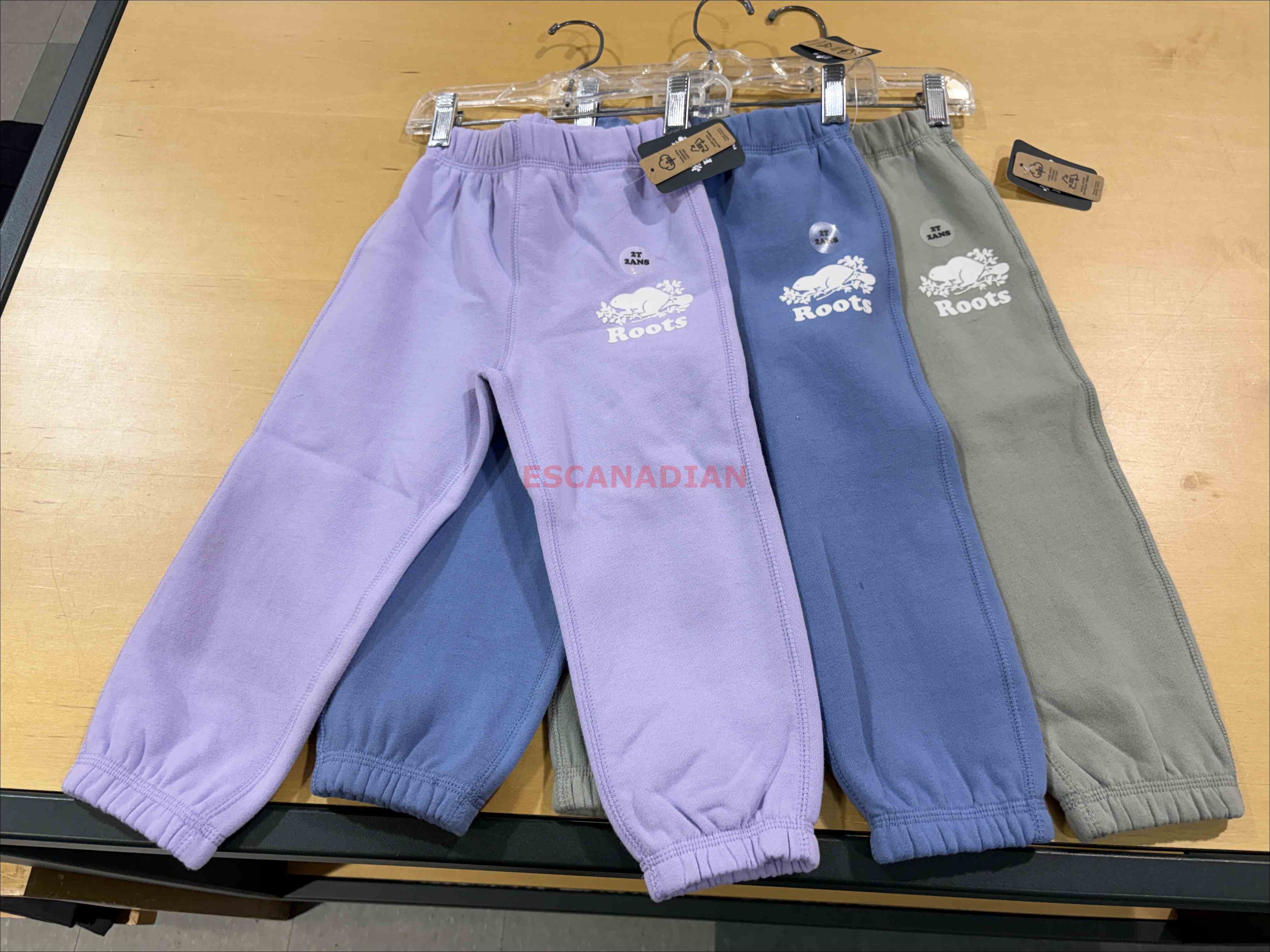 ROOTS 小童/Baby 經典款 海狸 縮口 刷毛 棉褲 (3色)