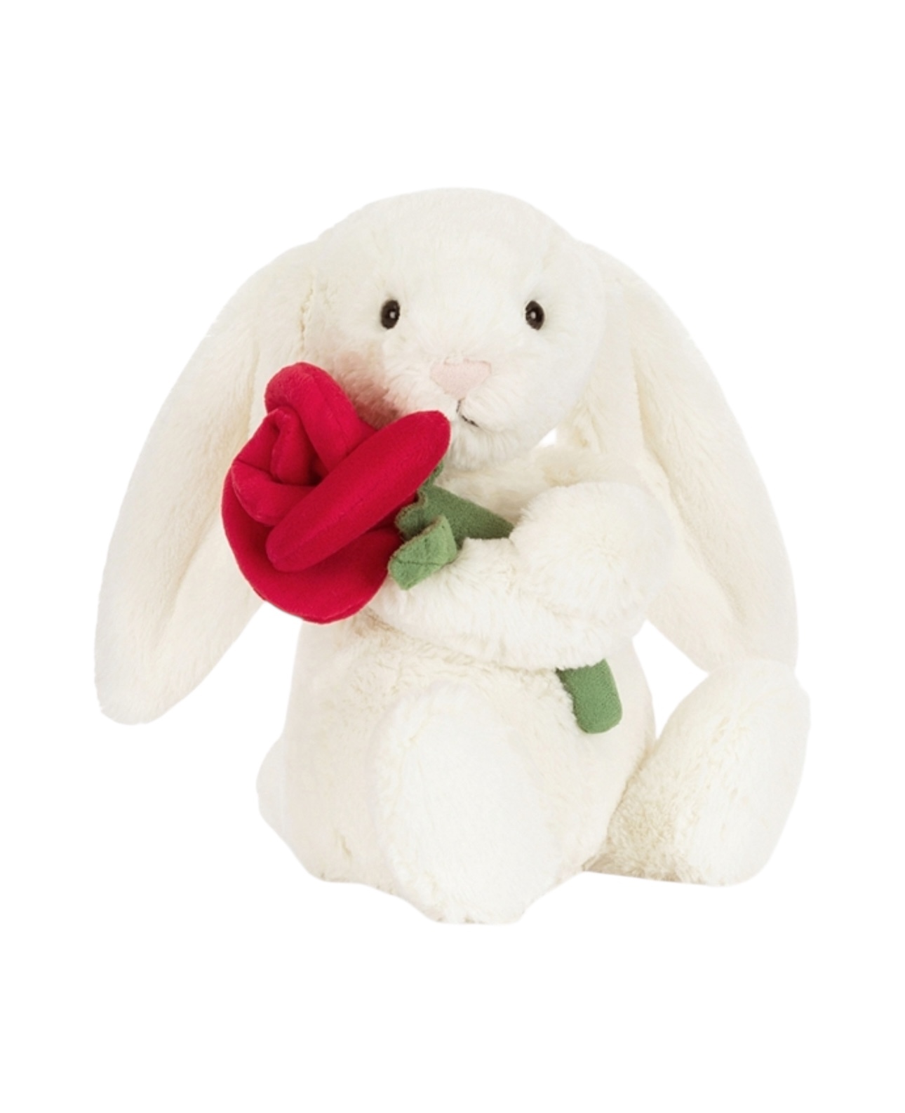 Jellycat Bashful Bunny with Rose 31cm