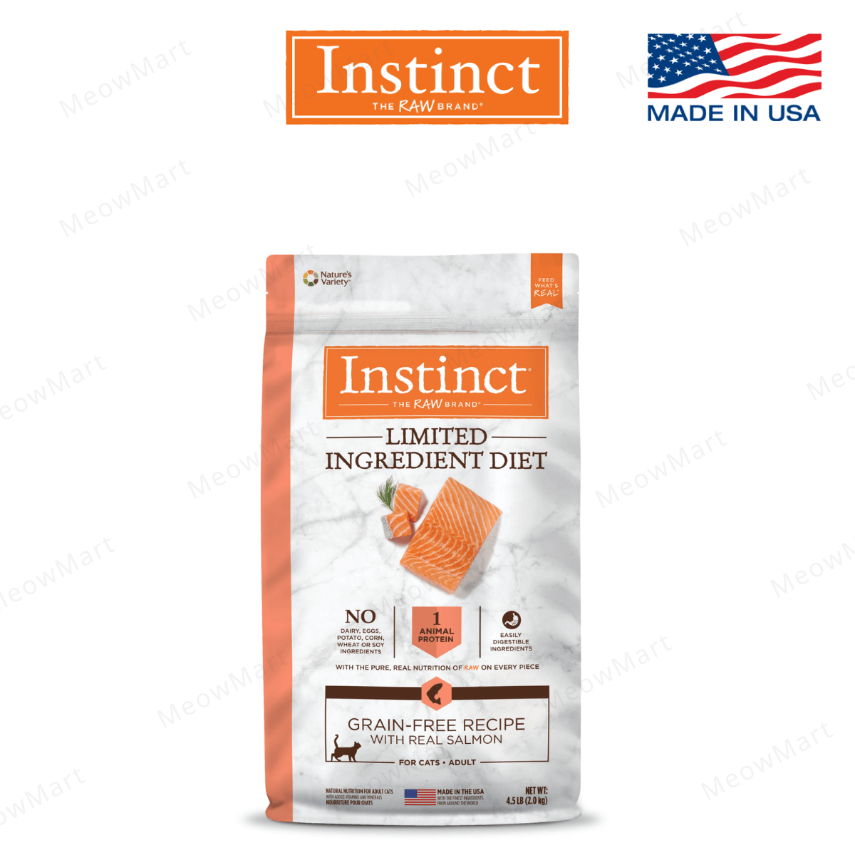 Instinct 單一蛋白無穀物貓糧 (三文魚) 4.5lbs