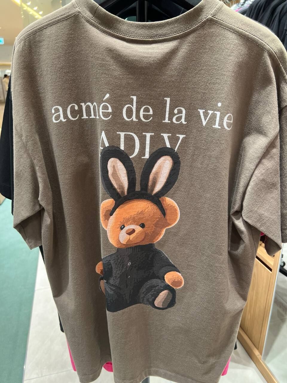 [K] ADLV CACAO RABBIT BEAR DOLL S/S T-SHIRT, ADLV24SS-SSLRBR-CCA (KAV109)