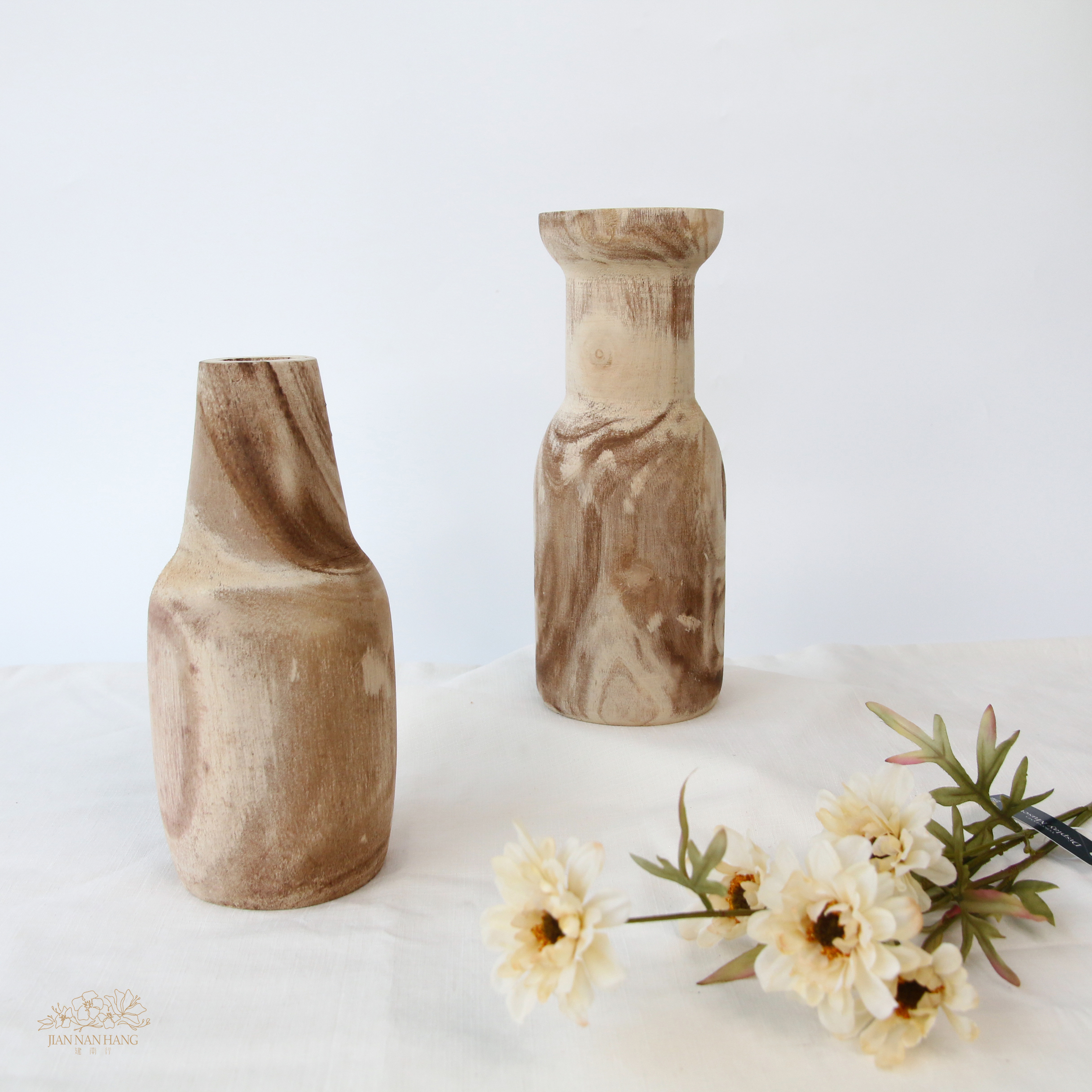 木製花器 泡桐木 2款