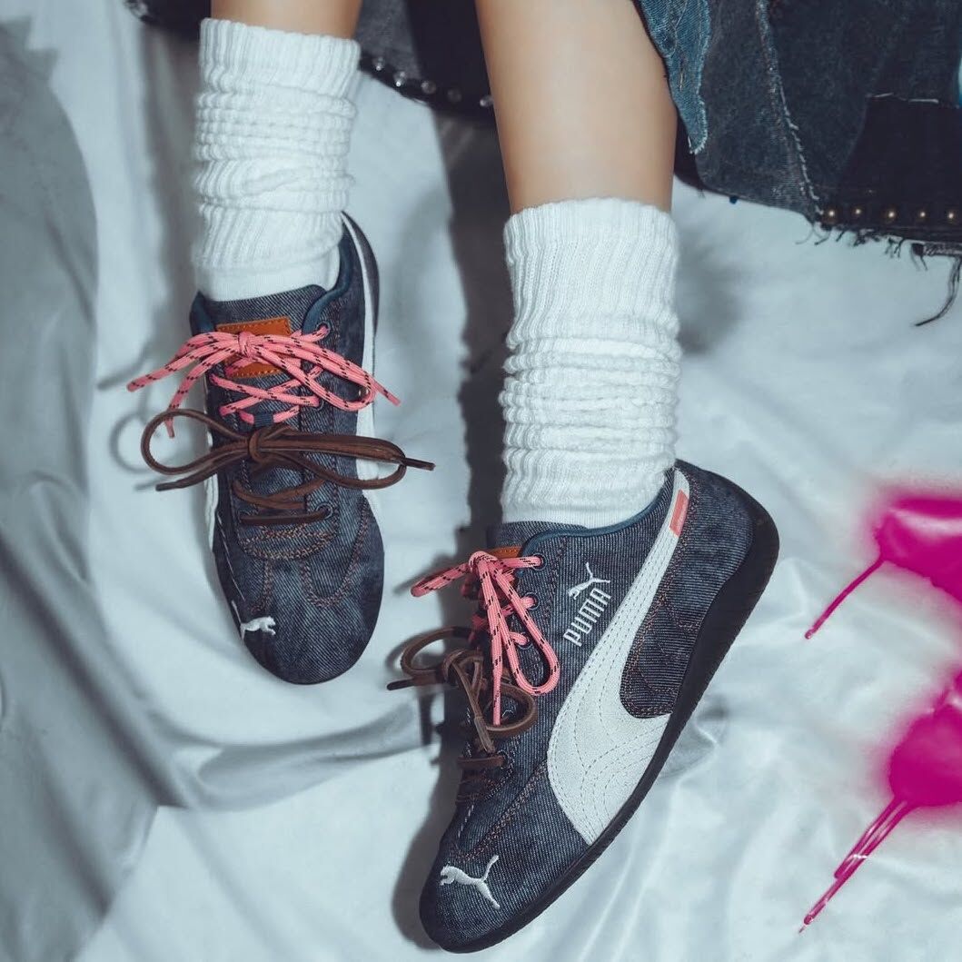 🇯🇵 atmos X PUMA SPEEDCAT 牛仔丹寧 白色 焦糖皮革 女鞋 406918-01 / 預購