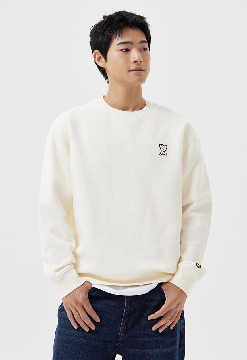 韓國 Wacky Willy 小飛人 刺繡logo 大學T