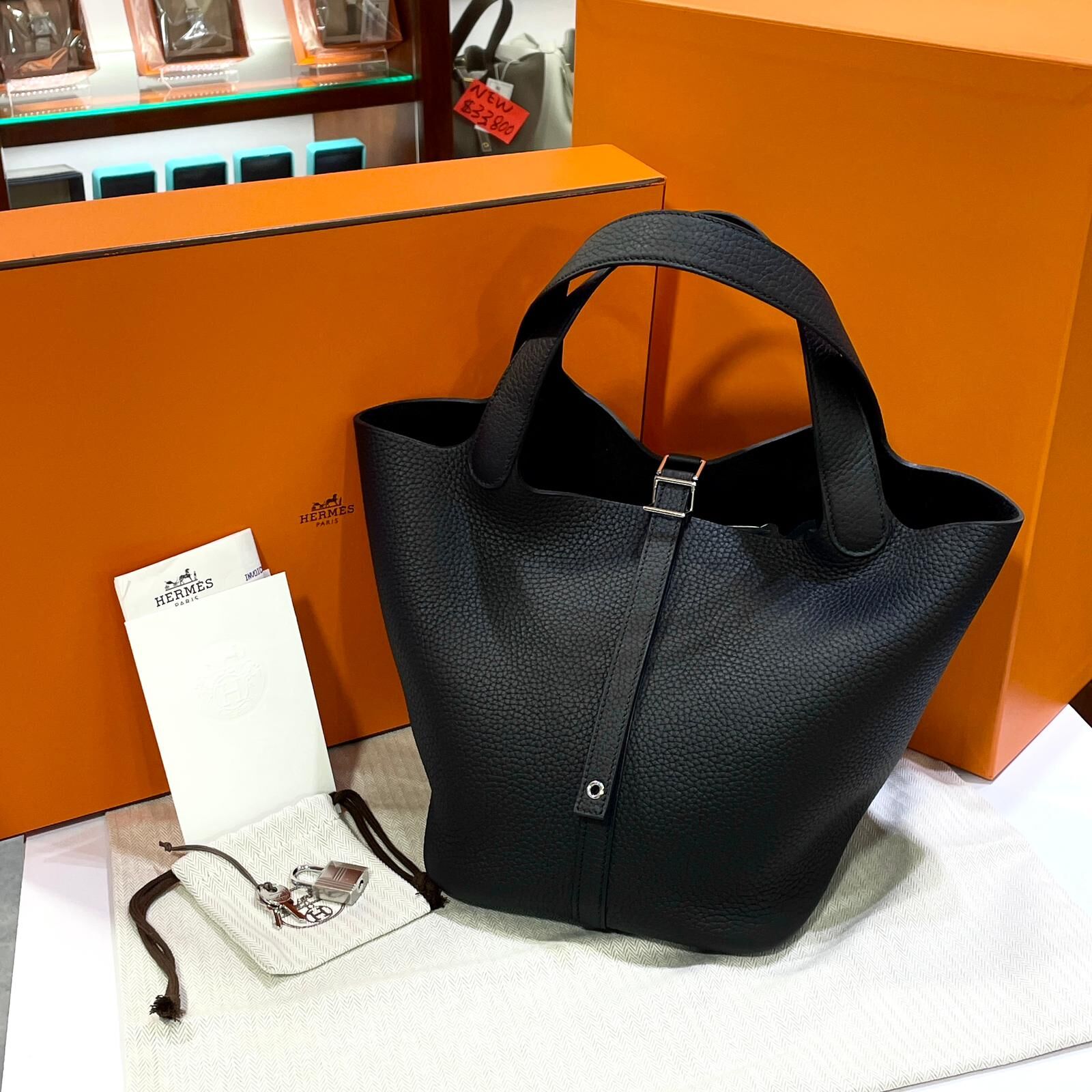 K刻❣️全新PICOTIN 22,黑色銀扣TC皮 89/NIOR PHW #P22 #兩年免費保養 #BRAND NEW #香榭站正品