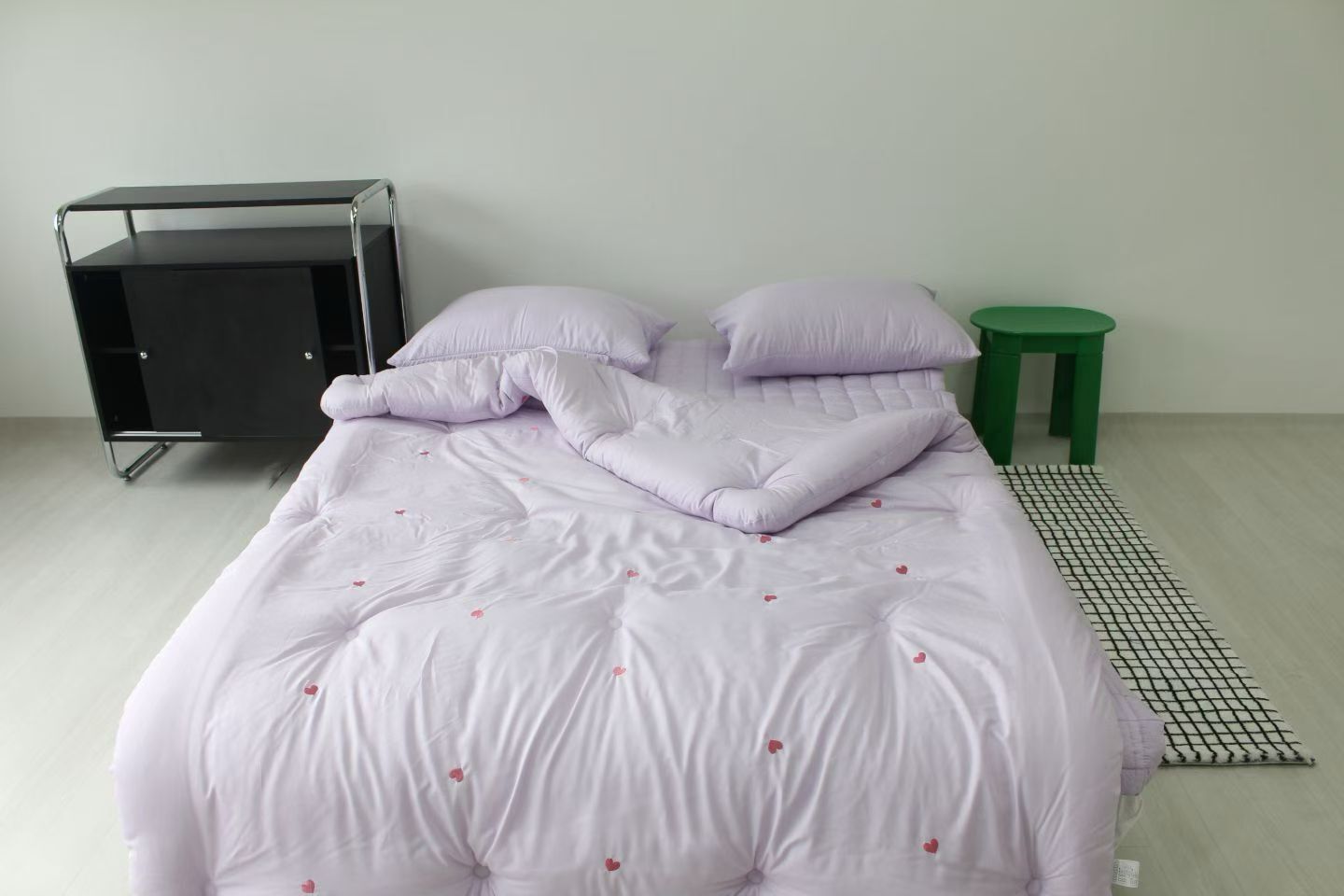 KQ5203 晚安小心心 莫代爾(天絲吊卡) - 紫色