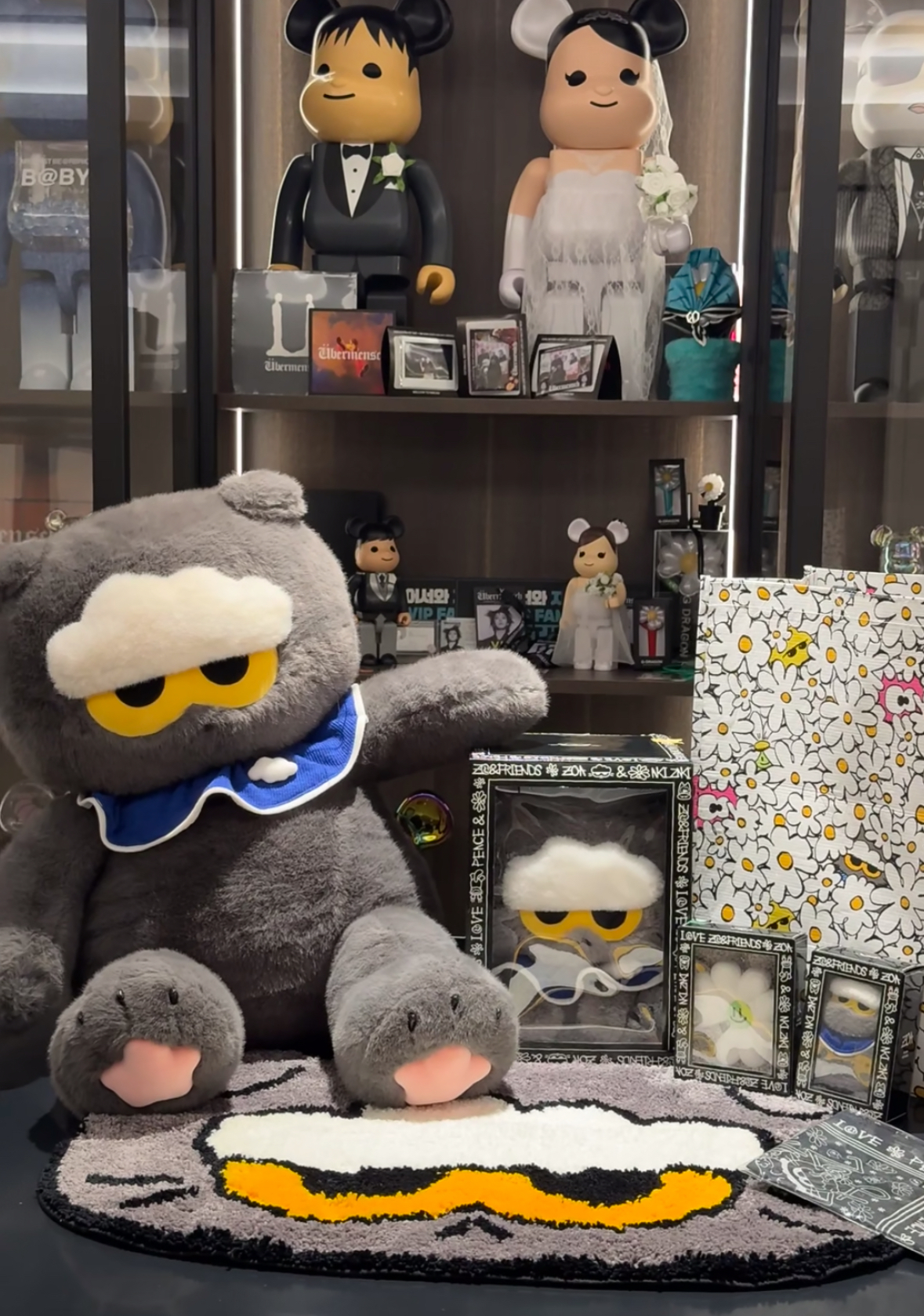 代購-<權志龍 G-Dragon GD周邊>Zo&friends Zoa 灰貓 大娃 67cm