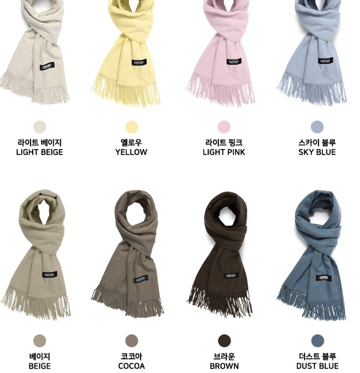 【OWN】ODDSTUDIO 韓系 圍巾 韓國品牌 基本款 針織 格紋 冬季 不分男女 共 32 色 OS20FWMF01SET