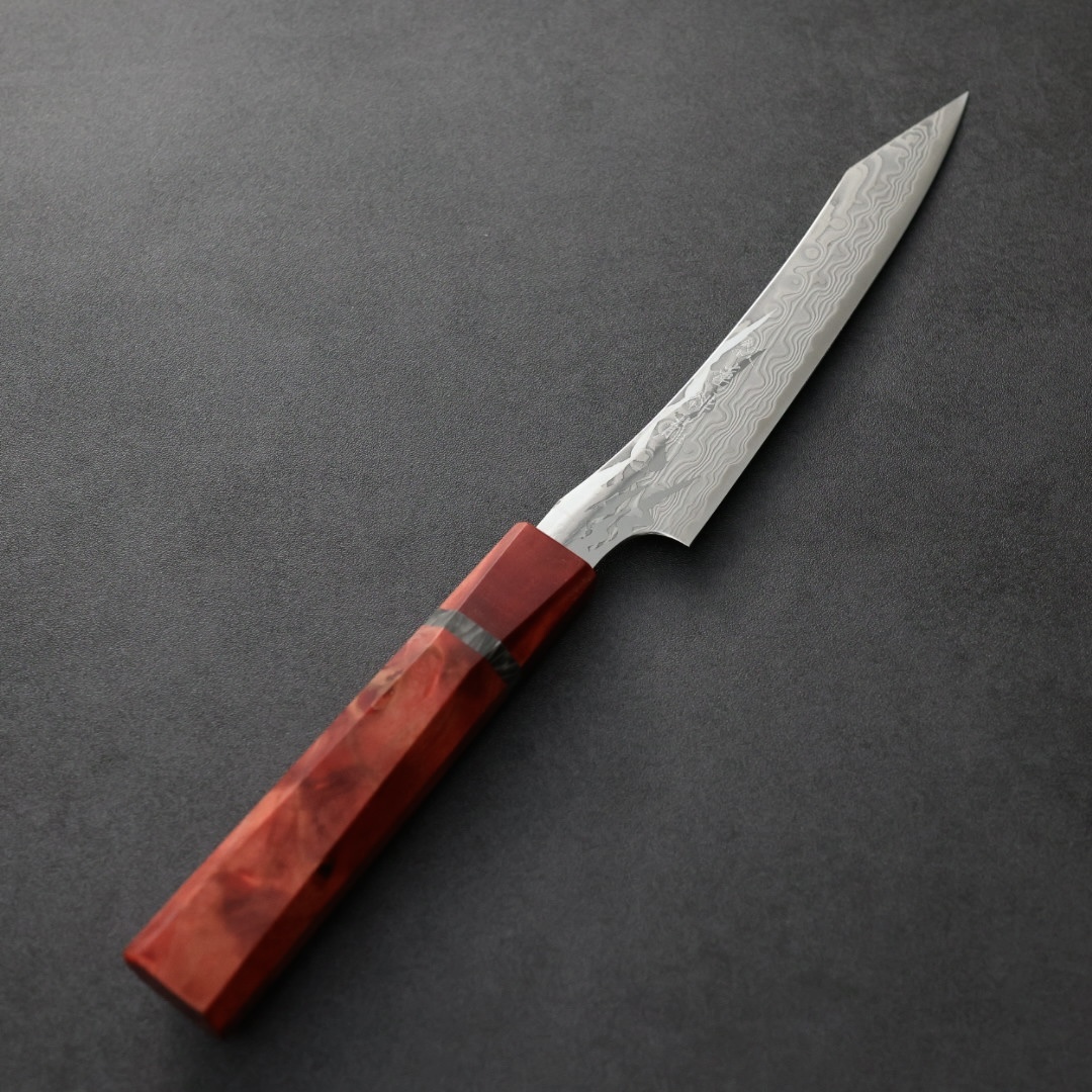 龍泉刃物 紅蓮緋龍 蔬果 135mm SG Strix 63層鎳染大馬士革