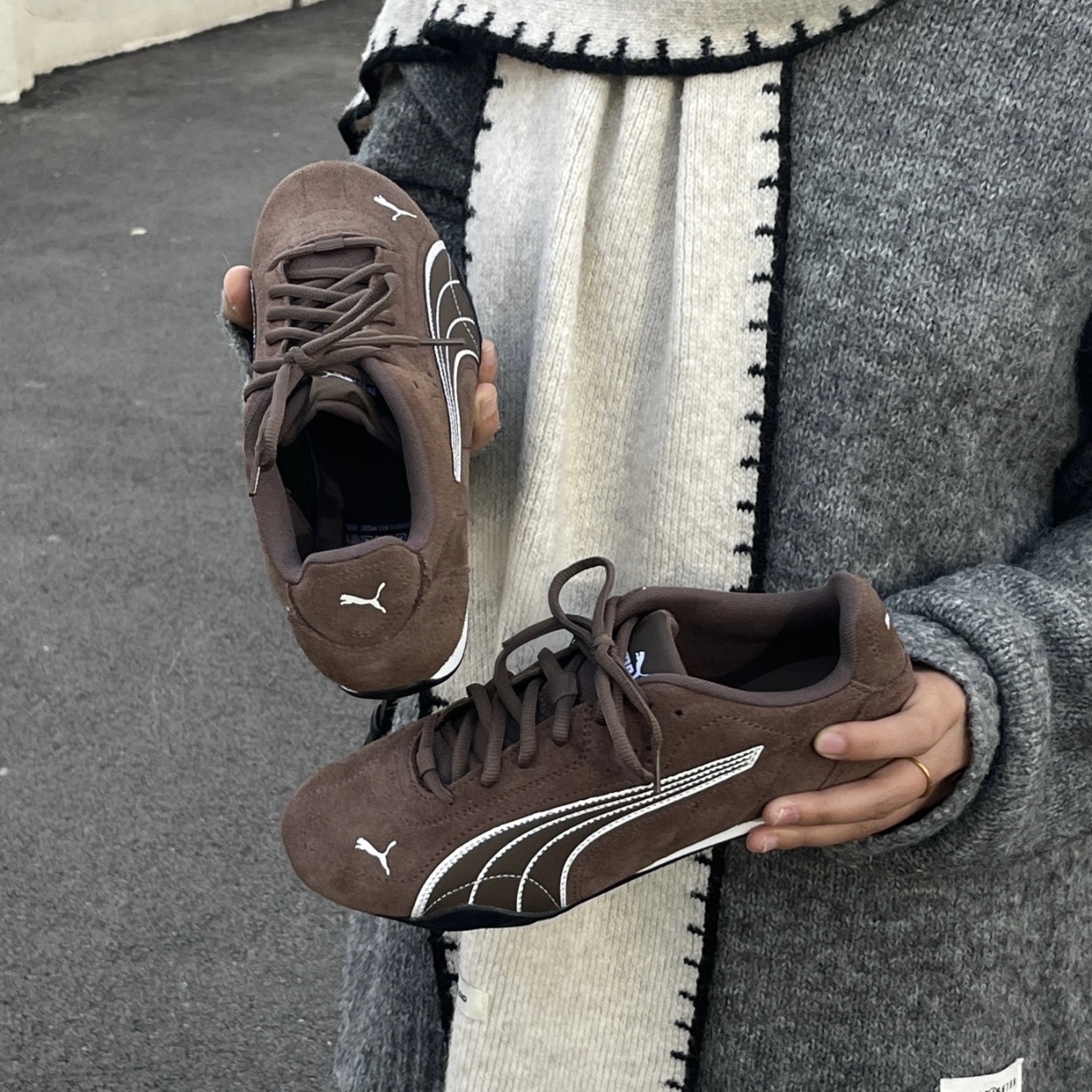 PUMA CATCH SD 摩卡棕 咖啡可可 復古 賽車鞋 薄底鞋 男女同款 402681-05