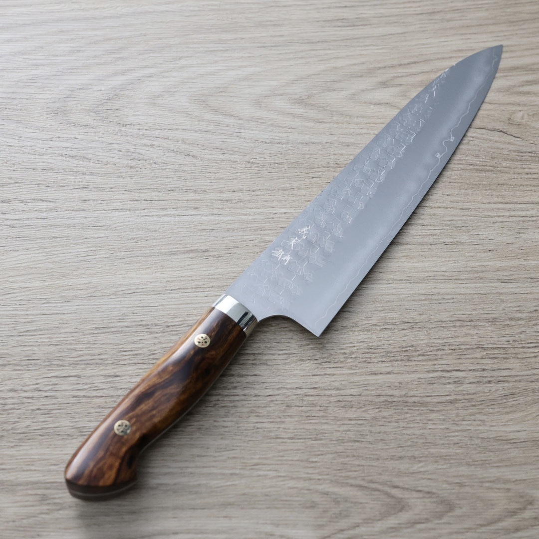 加藤義實 角鎚目 牛刀 210mm SG2粉末HSS鋼 沙漠鐵木