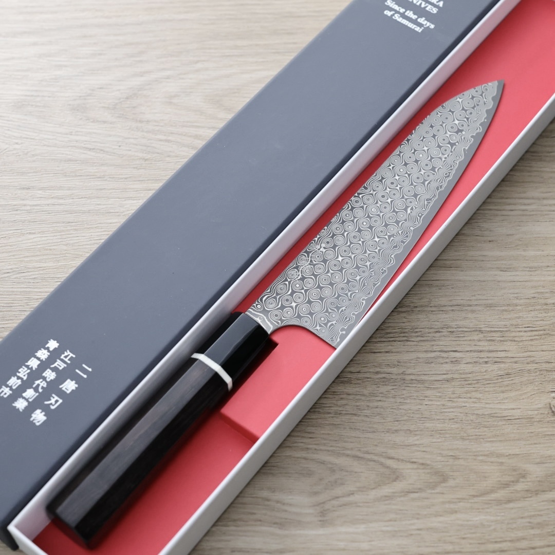 二唐刃物 牛刀 210mm SG2粉末HSS鋼 暗紋