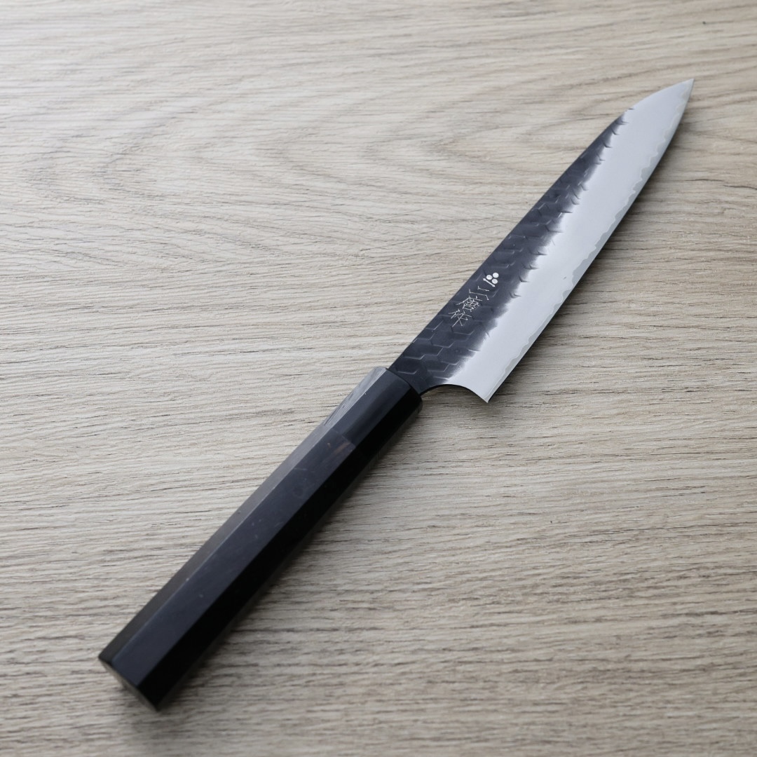 二唐刃物 蔬果 150mm SG2粉末HSS鋼 黑打鎚目