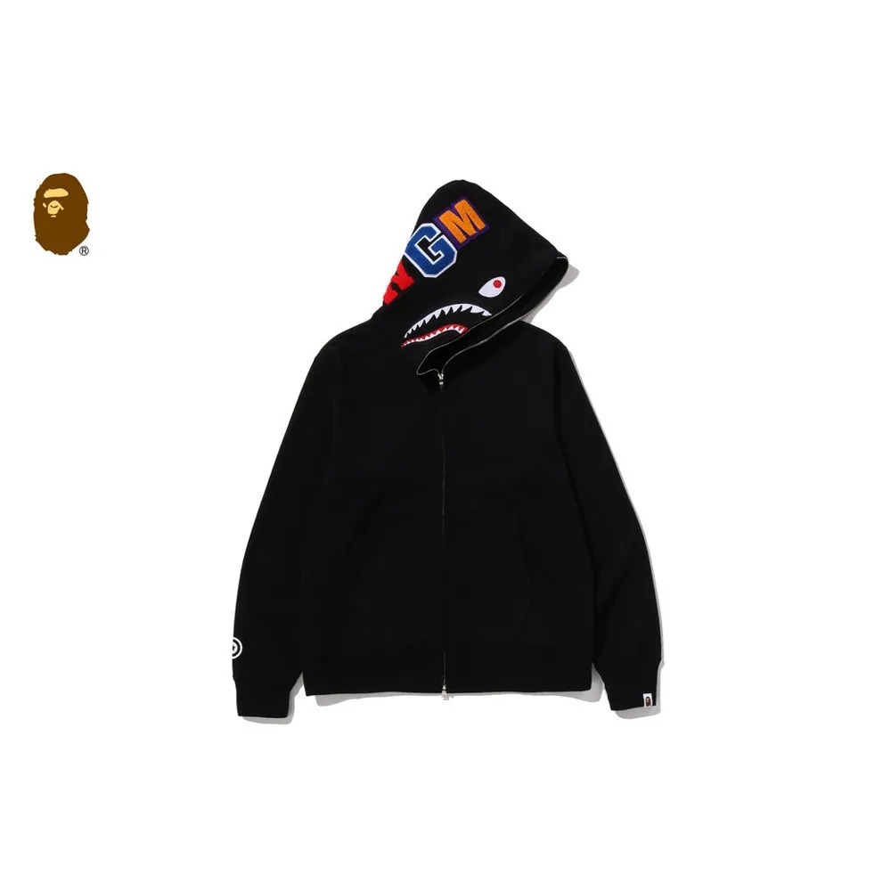 2025AW A BATHING APE SHARK FULL ZIP HOODIE 素面 鯊魚 外套 夾克 現貨 1L80115304