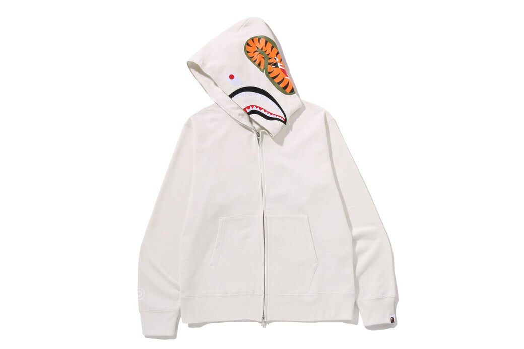 2025AW A BATHING APE SHARK FULL ZIP HOODIE 素面鯊魚外套夾克