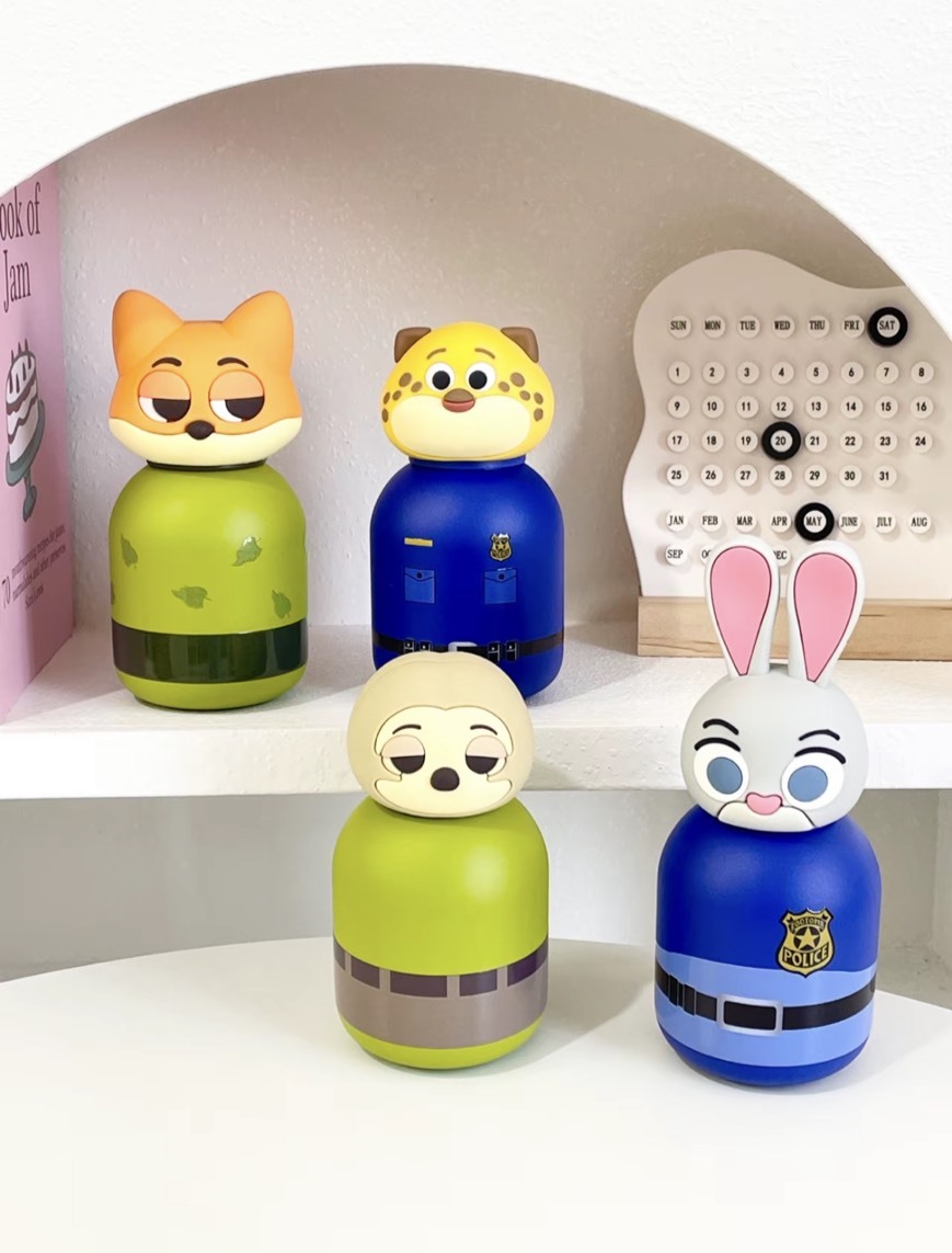 Disney 迪士尼 動物方程式 朱迪 尼克 豹警官 閃電 公仔 保溫杯