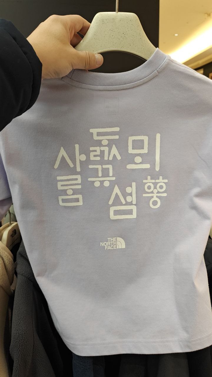 [K] THENORTHFACE LAVENDER W'S HANGEUL S/S R/TEE, NT7US55E-LAV (KTNF76)