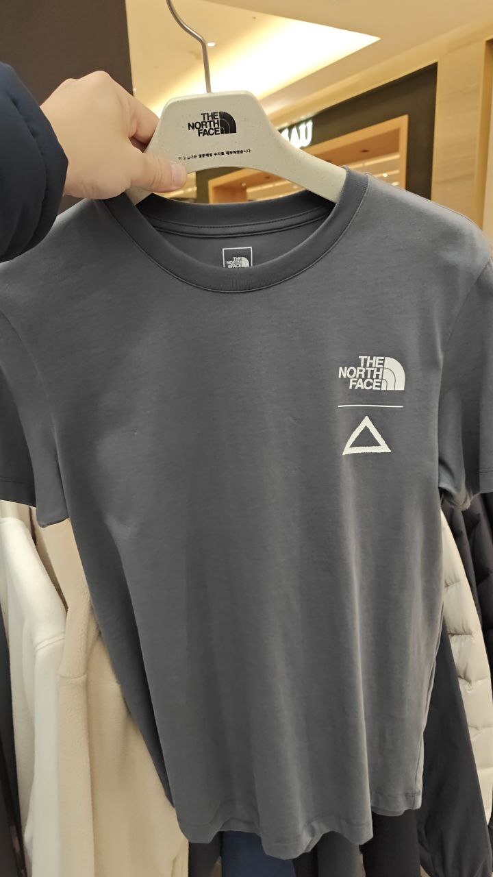 [K] THENORTHFACE CHARCOAL GREY HANGEUL S/S R/TEE 2, NT7UR62B-CHG (KTNF77)