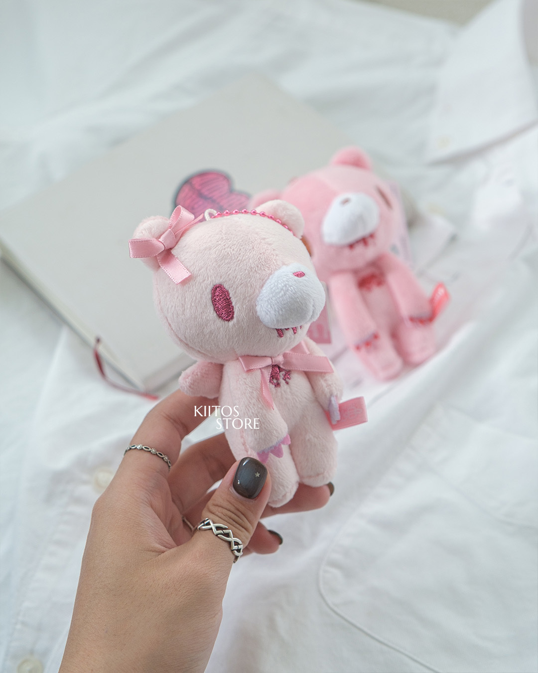 【現貨】日本正版 暴力熊吊飾 包包掛飾 鑰匙圈 吊飾 配件 珠鍊吊飾 掛件 暴力熊 粉紅熊 大頭吊飾