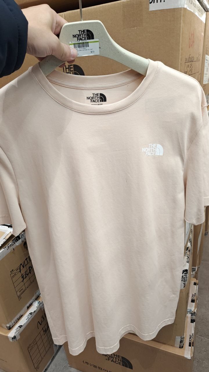 [K] THENORTHFACE PALE PEACH COTTON S/S R/TEE, NT7UR00M-PAP (KTNF88)