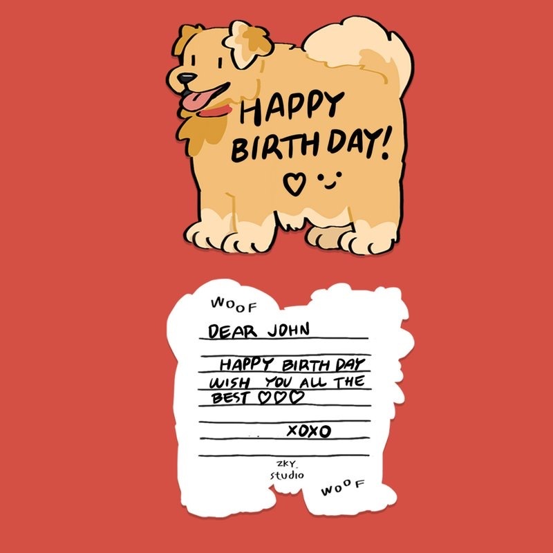 泰國插畫品牌zky.studio|狗狗造型小卡