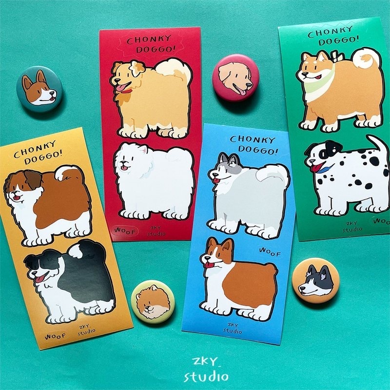 泰國插畫品牌zky.studio|狗狗造型貼紙