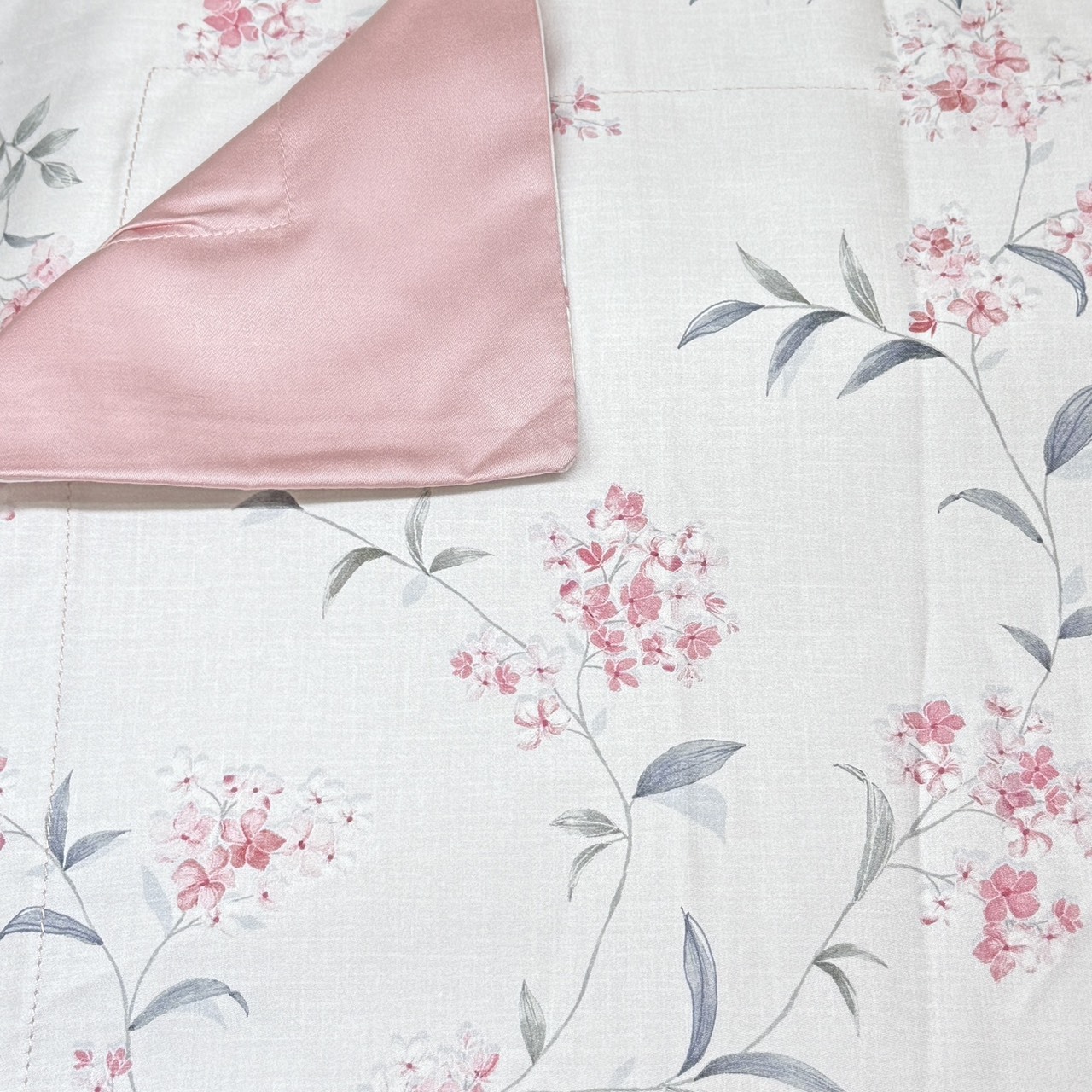 80支天絲+棉 床包兩用被組  | 粉花 6307