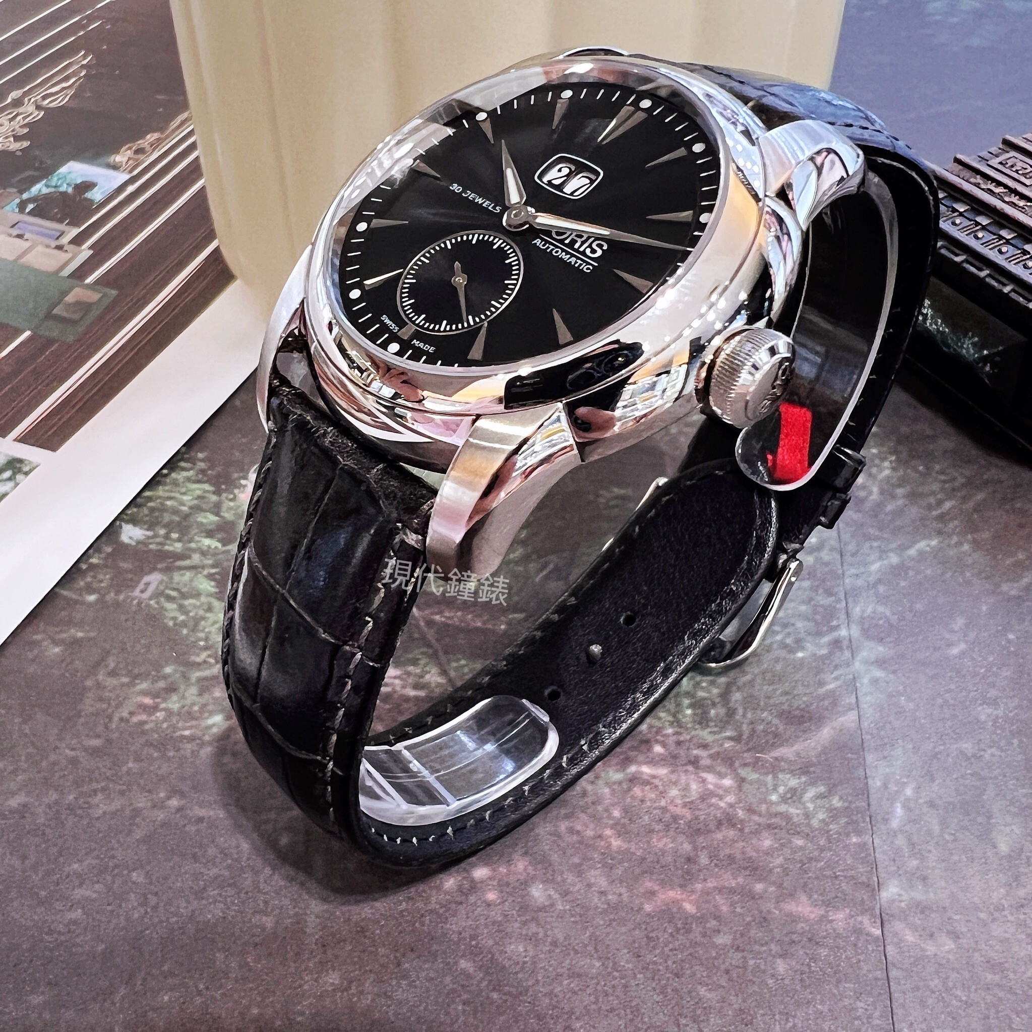 【ORIS】簡約小秒針大視窗日期腕錶O665.7549.40.54LS 39mm 現代鐘錶