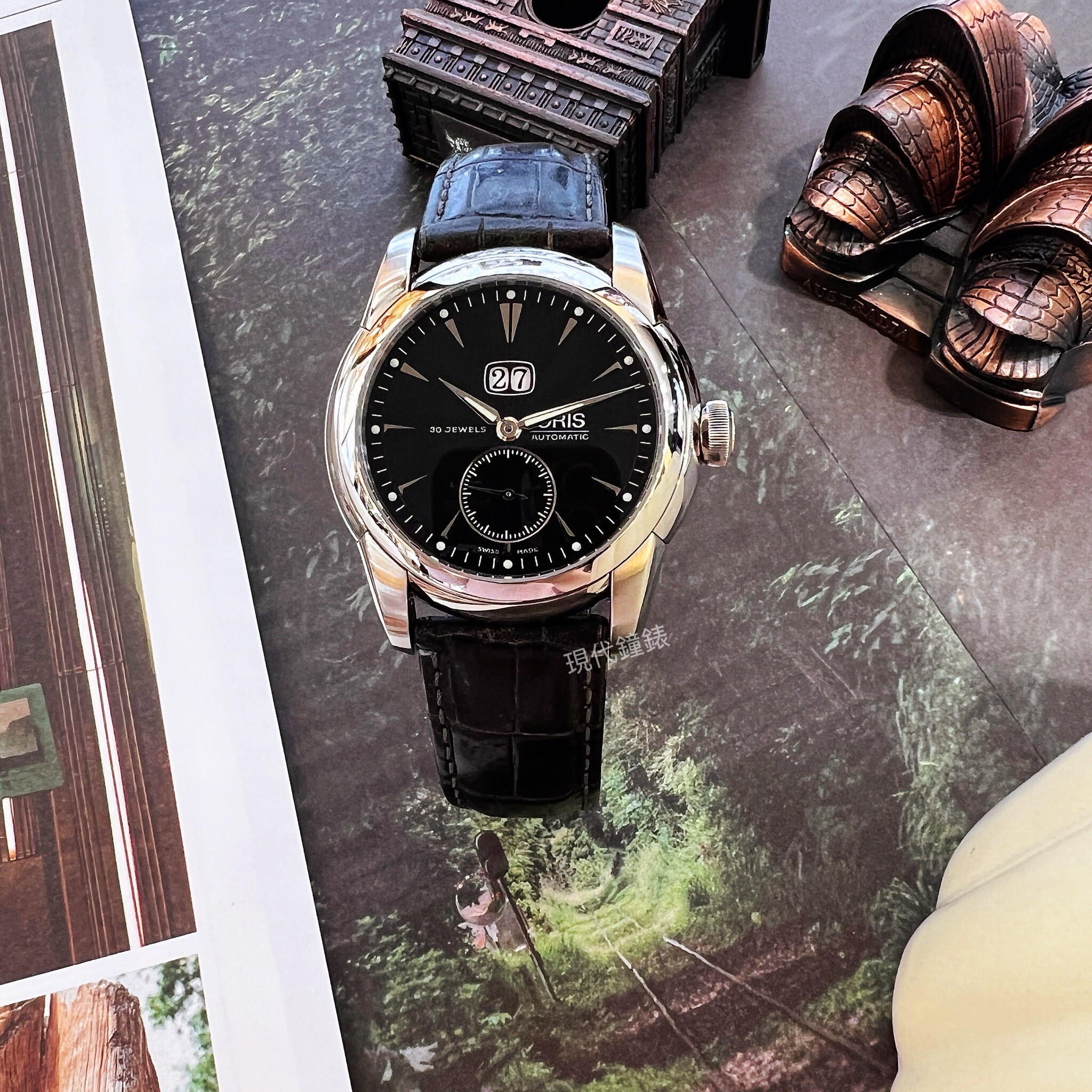 【ORIS】簡約小秒針大視窗日期腕錶O665.7549.40.54LS 39mm 現代鐘錶