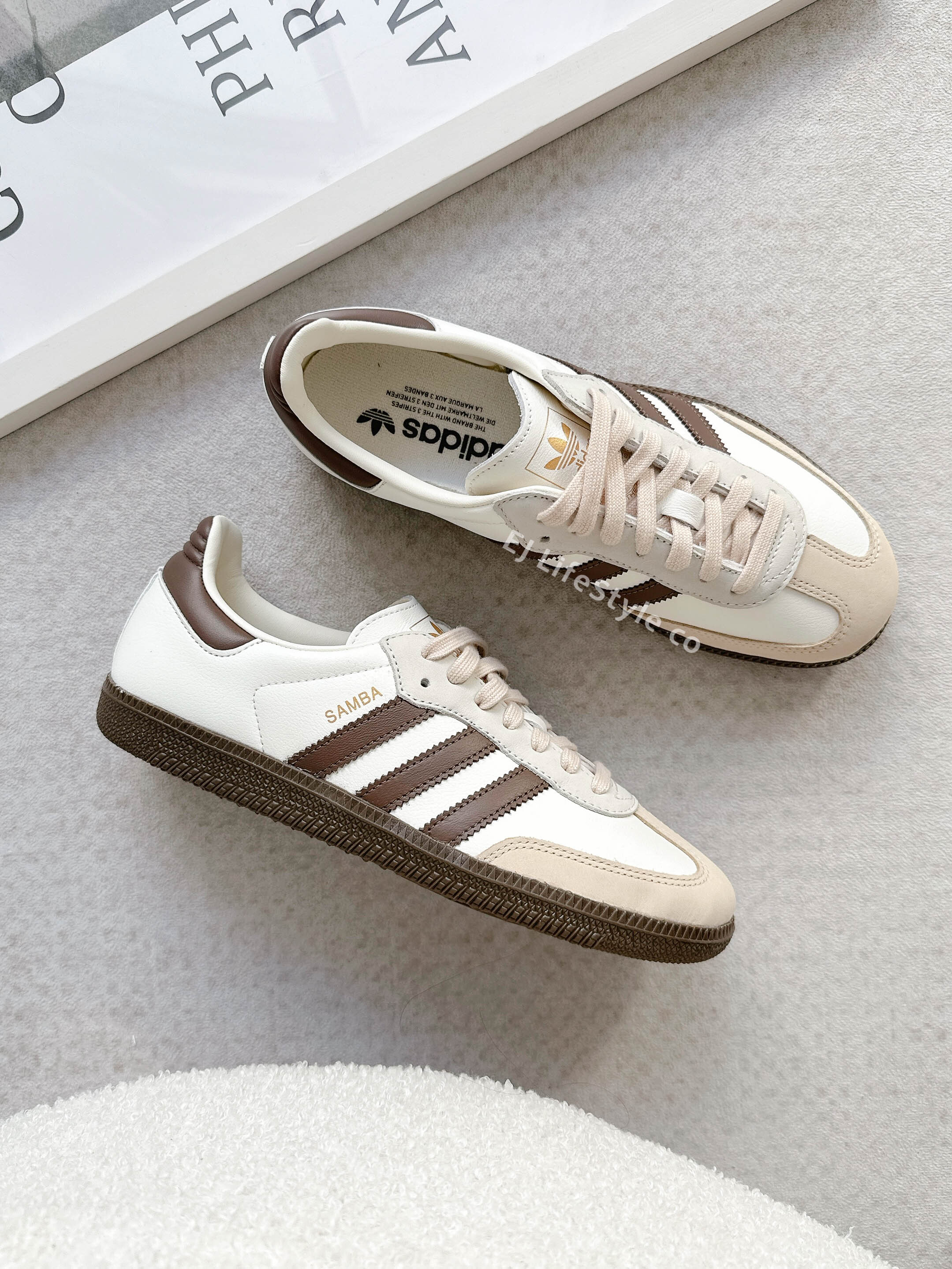 ADIDAS SAMBA OG 巧克力奶油 奶茶 咖啡 白色 焦糖底 女鞋 JR8842 / 現＋調