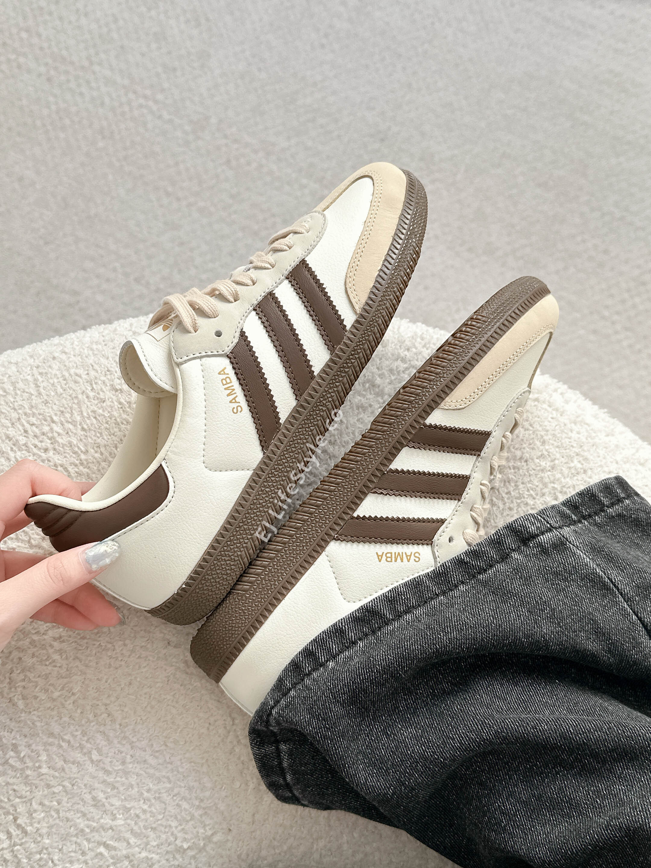 ADIDAS SAMBA OG 巧克力奶油 奶茶 咖啡 白色 焦糖底 女鞋 JR8842 / 現＋調