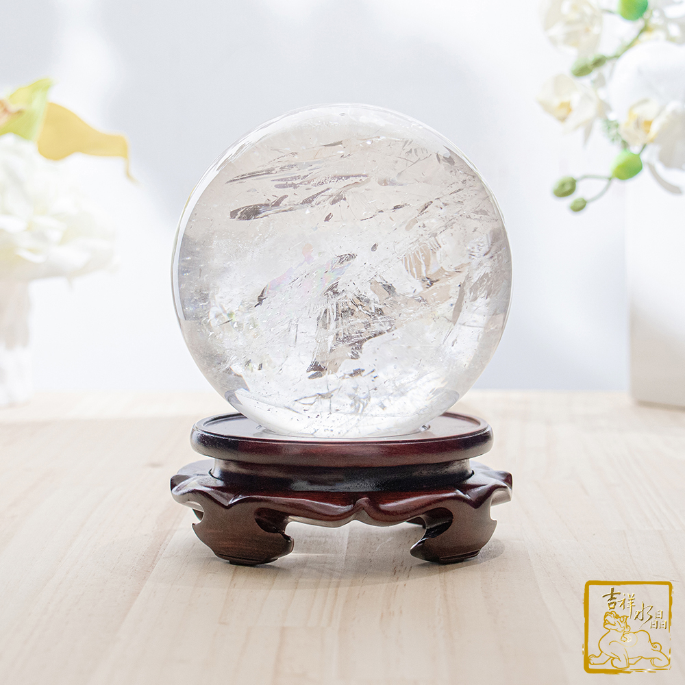 白水晶球 12.2cm 開運鎮宅