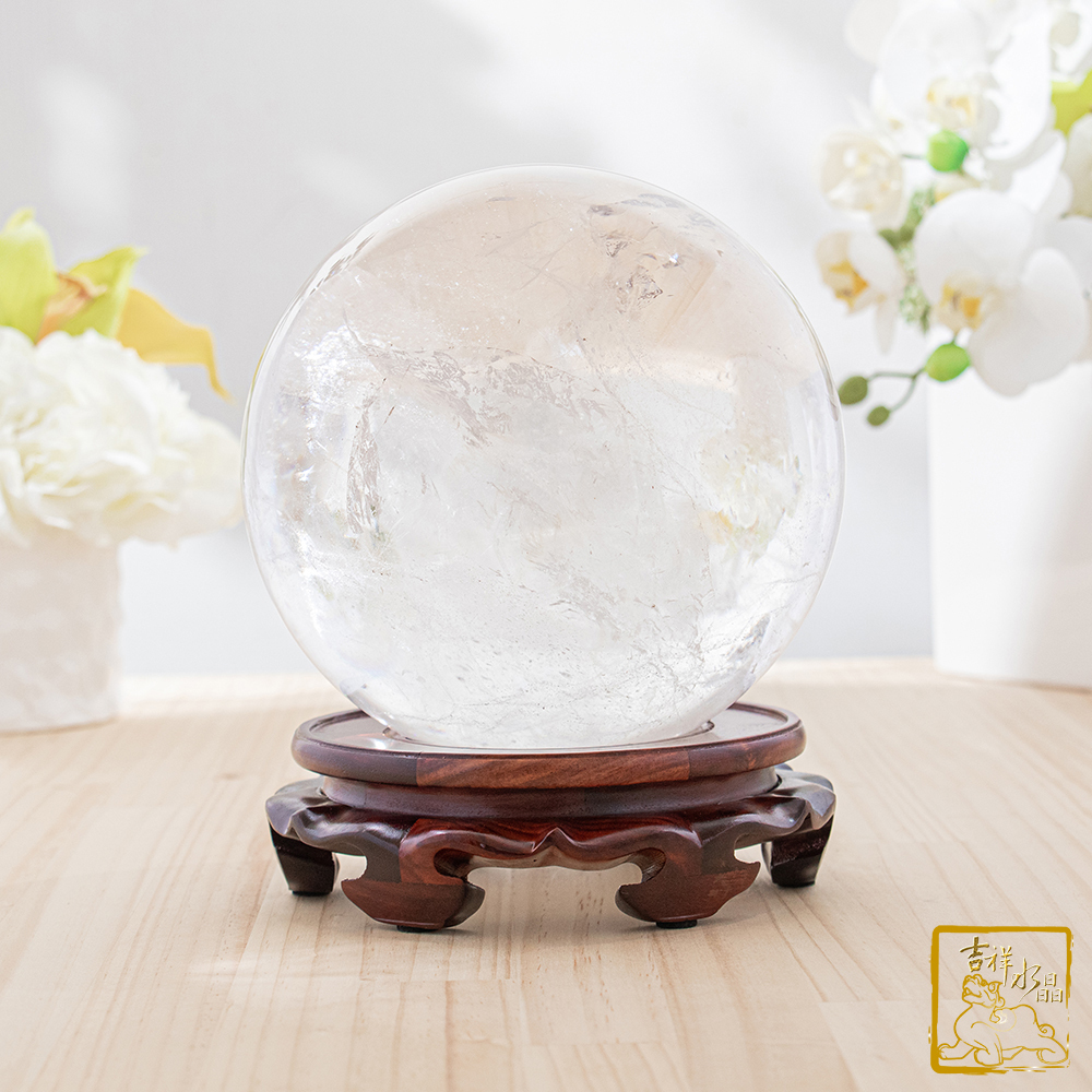白水晶球 15.5cm 平衡美滿