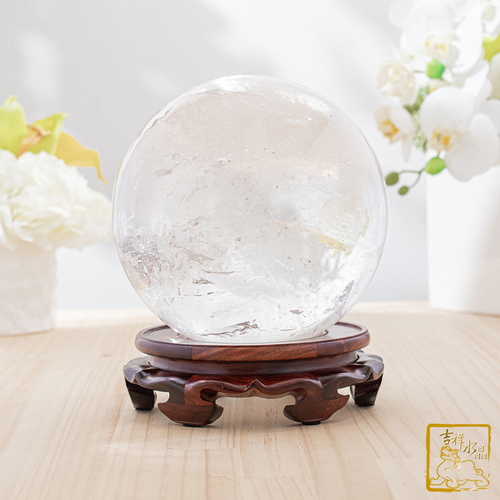 白水晶球 15.5cm 平衡美滿