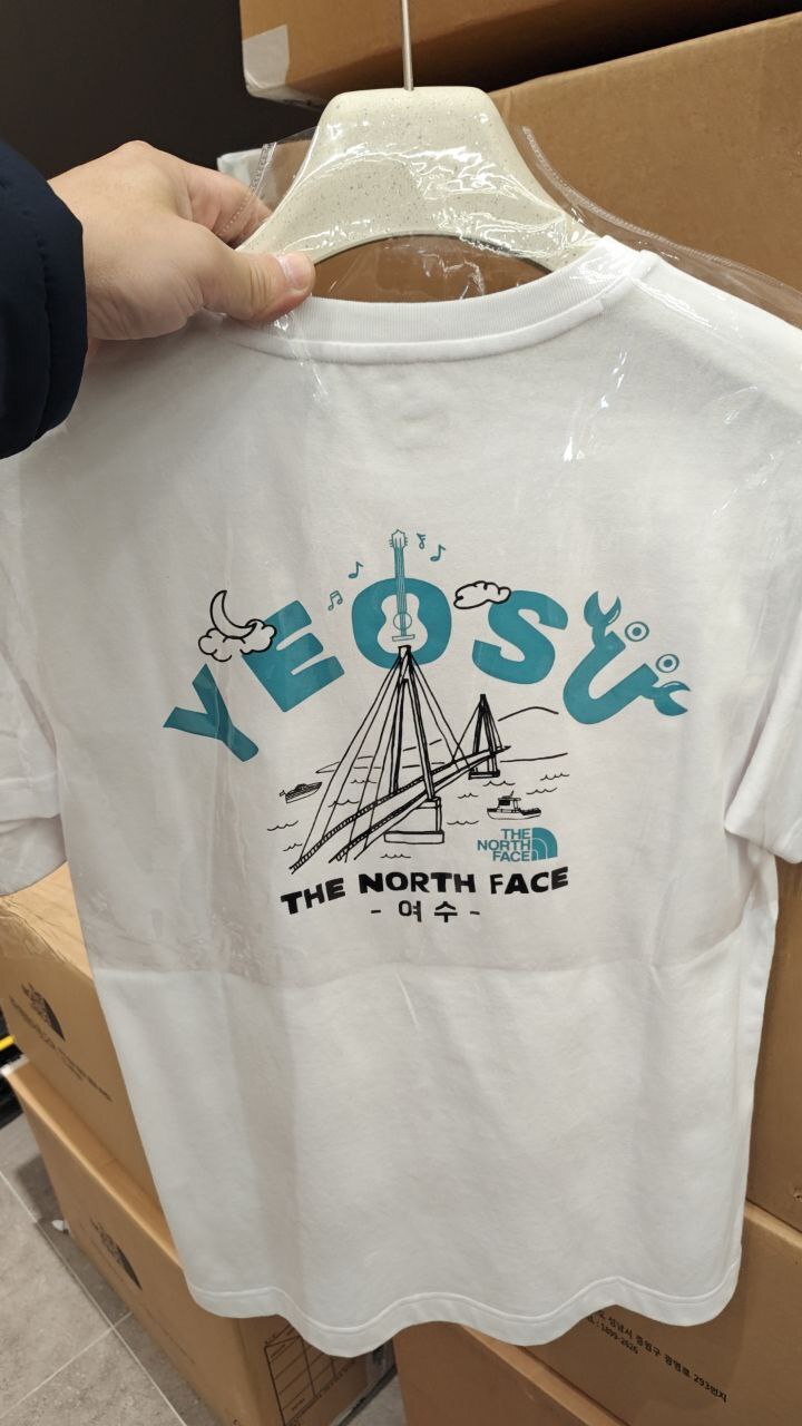 [K] THENORTHFACE WHITE TNF YEOSU EDITION S/S R/TEE, NT7UR43B-WHT (KTNF93)