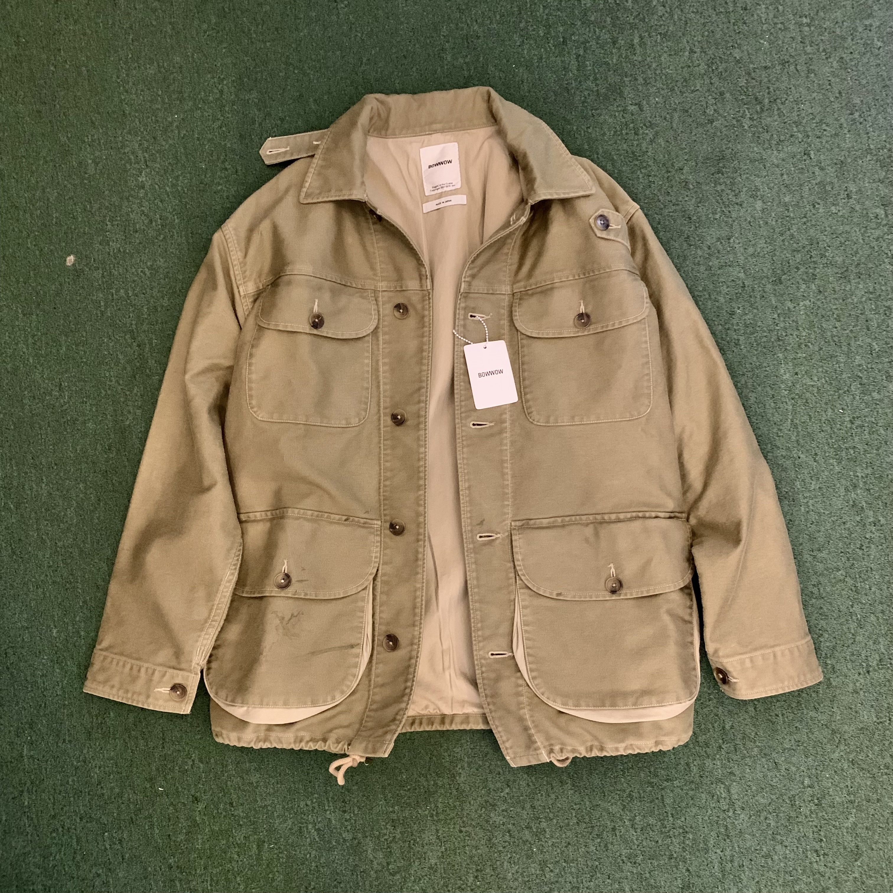 ON SALE: BOWWOW WARDEN JACKET - KHAKI AGING SIZE L IN STOCK NOW (現貨發售中)