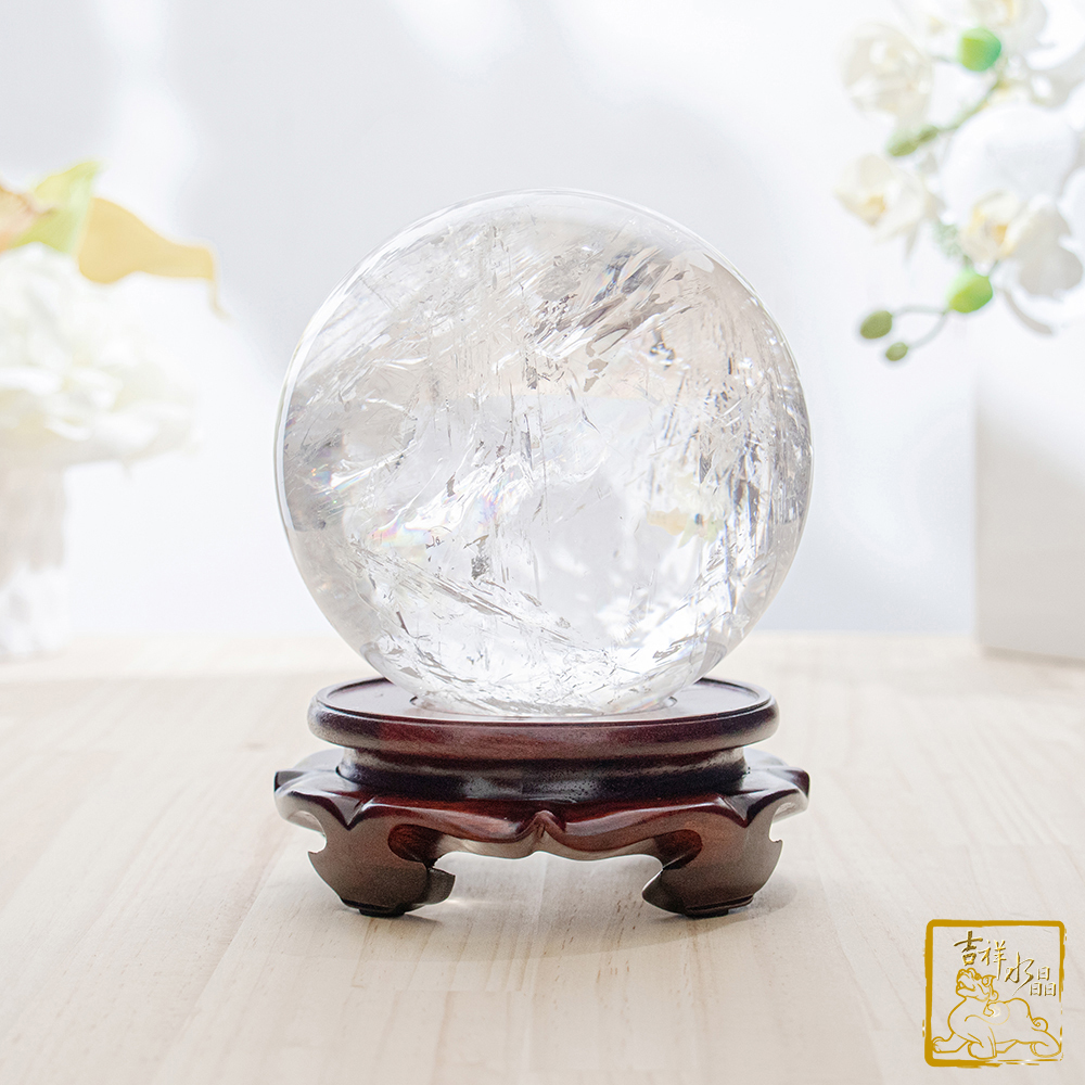 白水晶球 12.3cm 平衡美滿