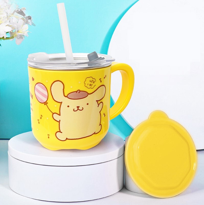 布丁狗 Sanrio | 不鏽鋼杯連蓋 (260ml) (吸管 | 直飲)