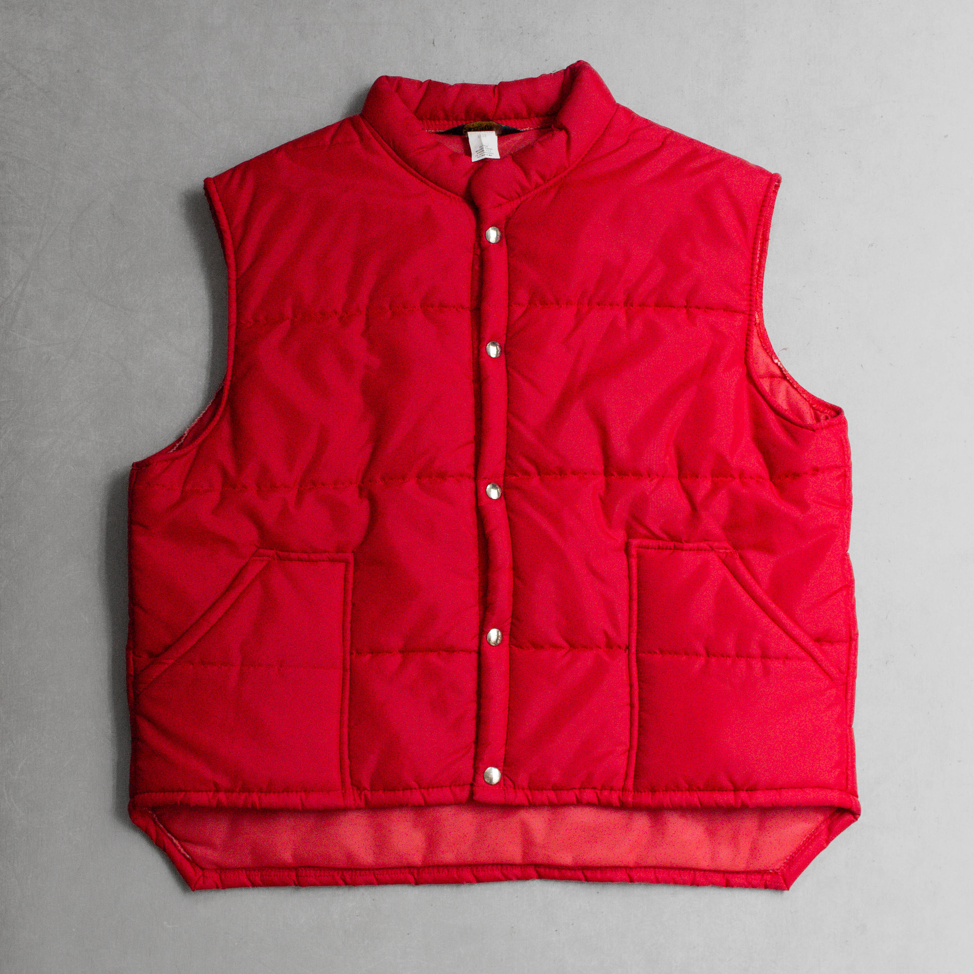 SWINGSTER PUFFER VEST 美國 紅色 絎縫 素面 鋪棉 背心 XL