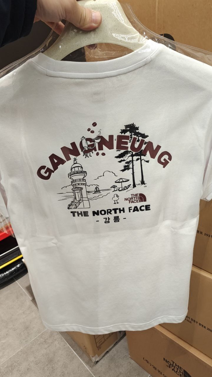 [K] THENORTHFACE WHITE TNF GANGNEUNG EDITION S/S R/TEE, NT7UR46B-WHT (KTNF95)