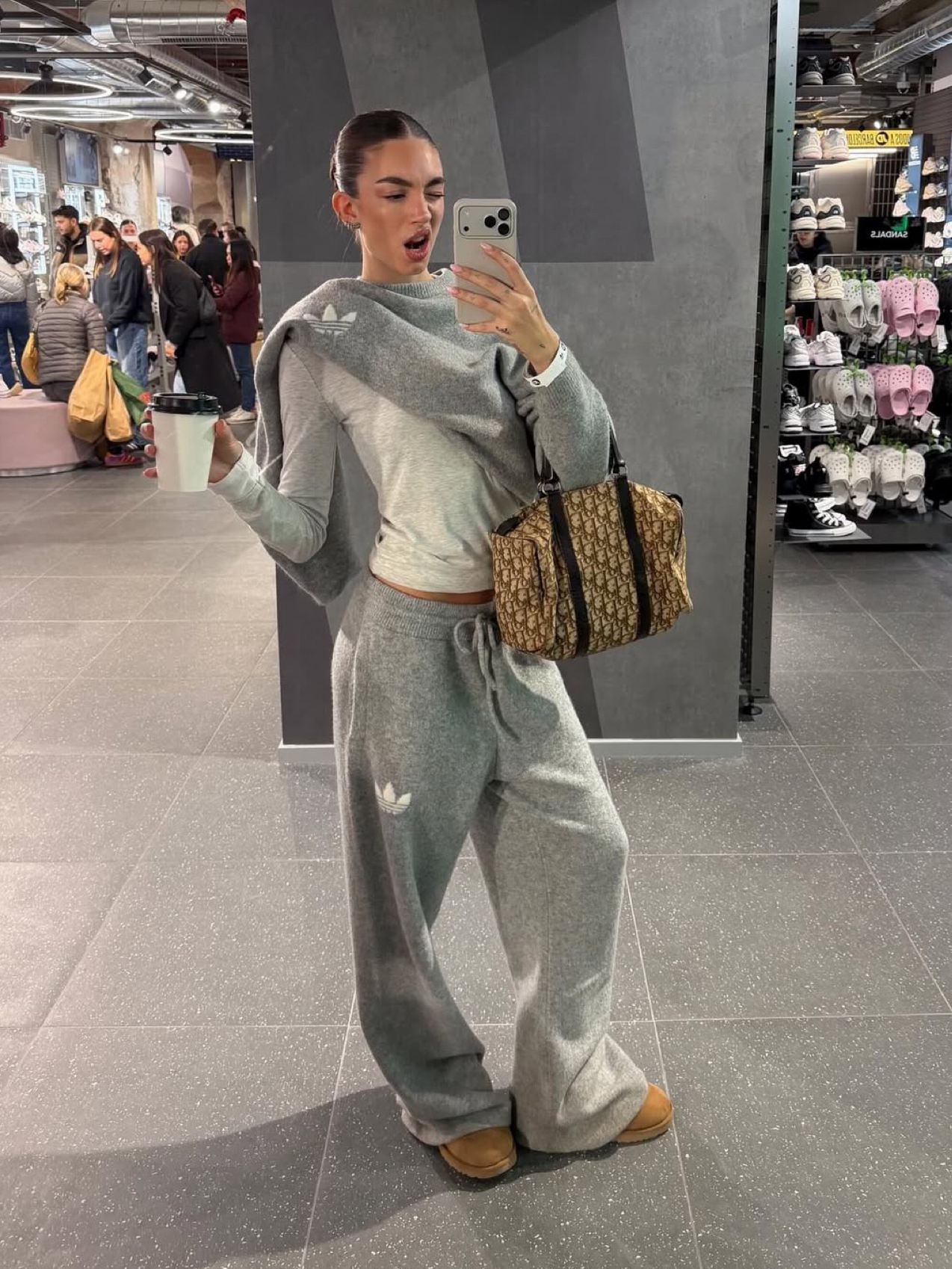 代購-Adidas originals FW25 Athletic Dept 針織圓領毛衣 柔軟親膚針織運動褲