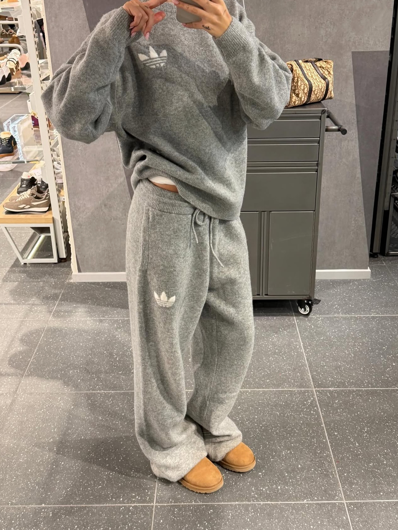 代購-Adidas originals FW25 Athletic Dept 針織圓領毛衣 柔軟親膚針織運動褲