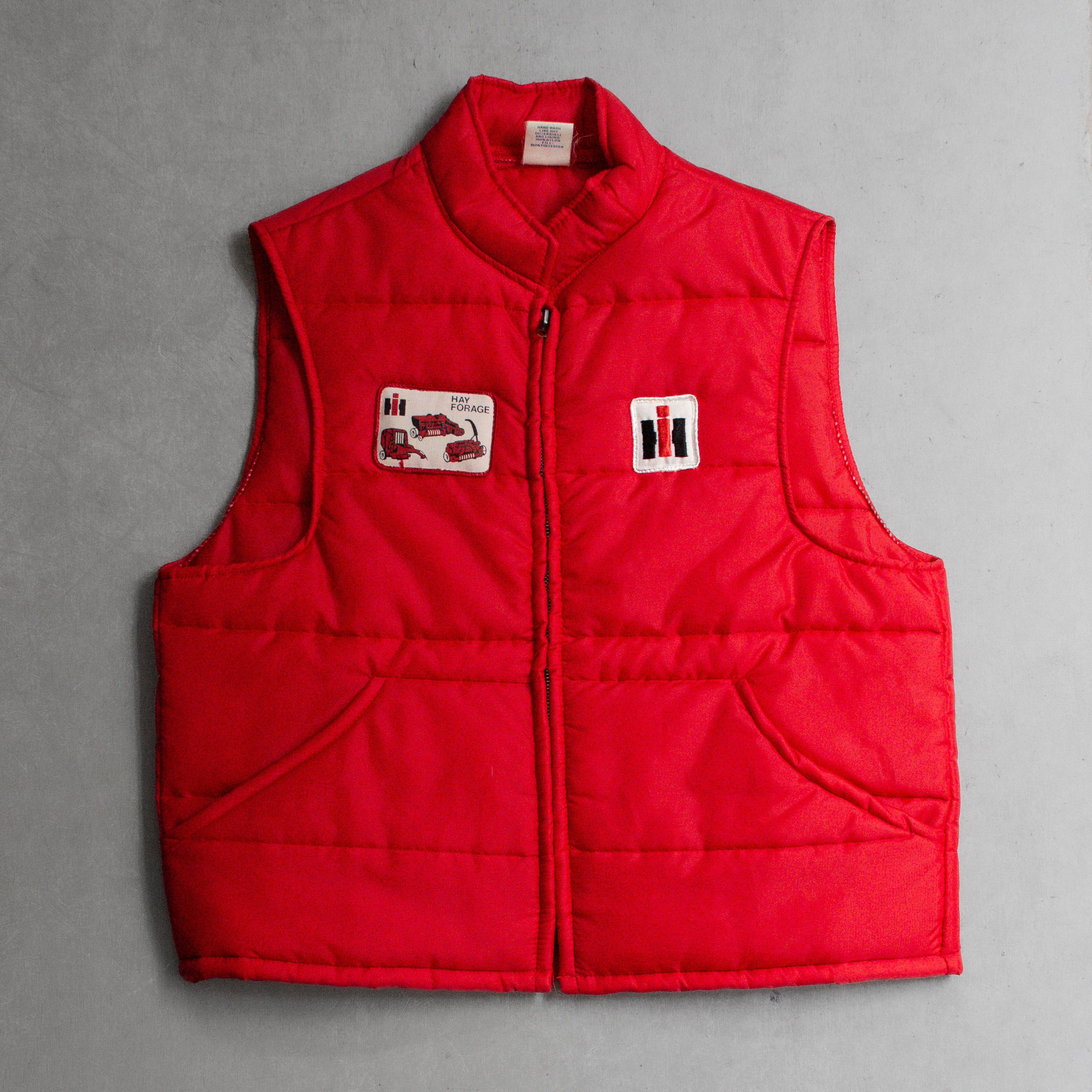CAP'N JAC PUFFER VEST 美國 紅色 絎縫 鋪棉 背心 L