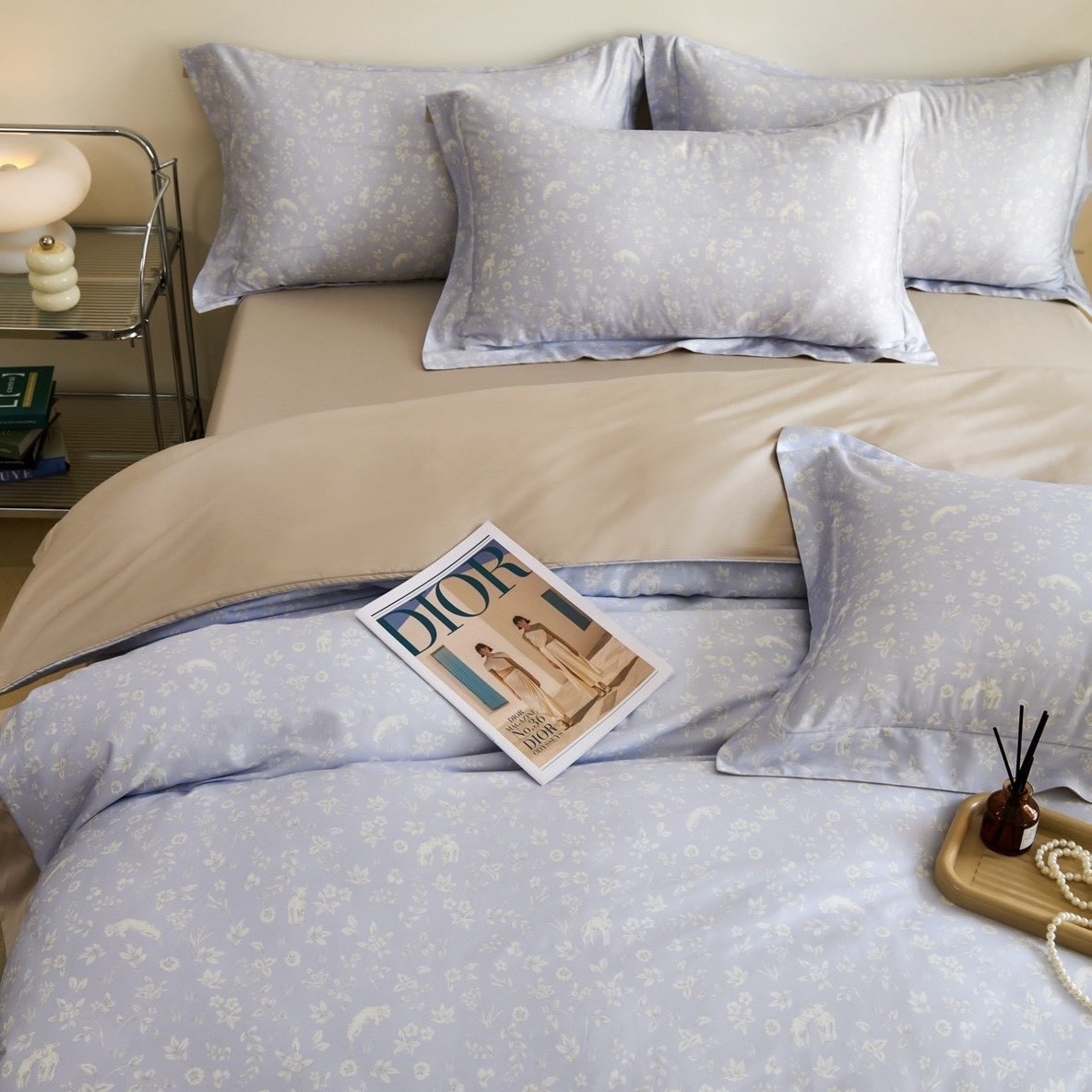 80支天絲+棉 床包兩用被組  | 小羊 6306