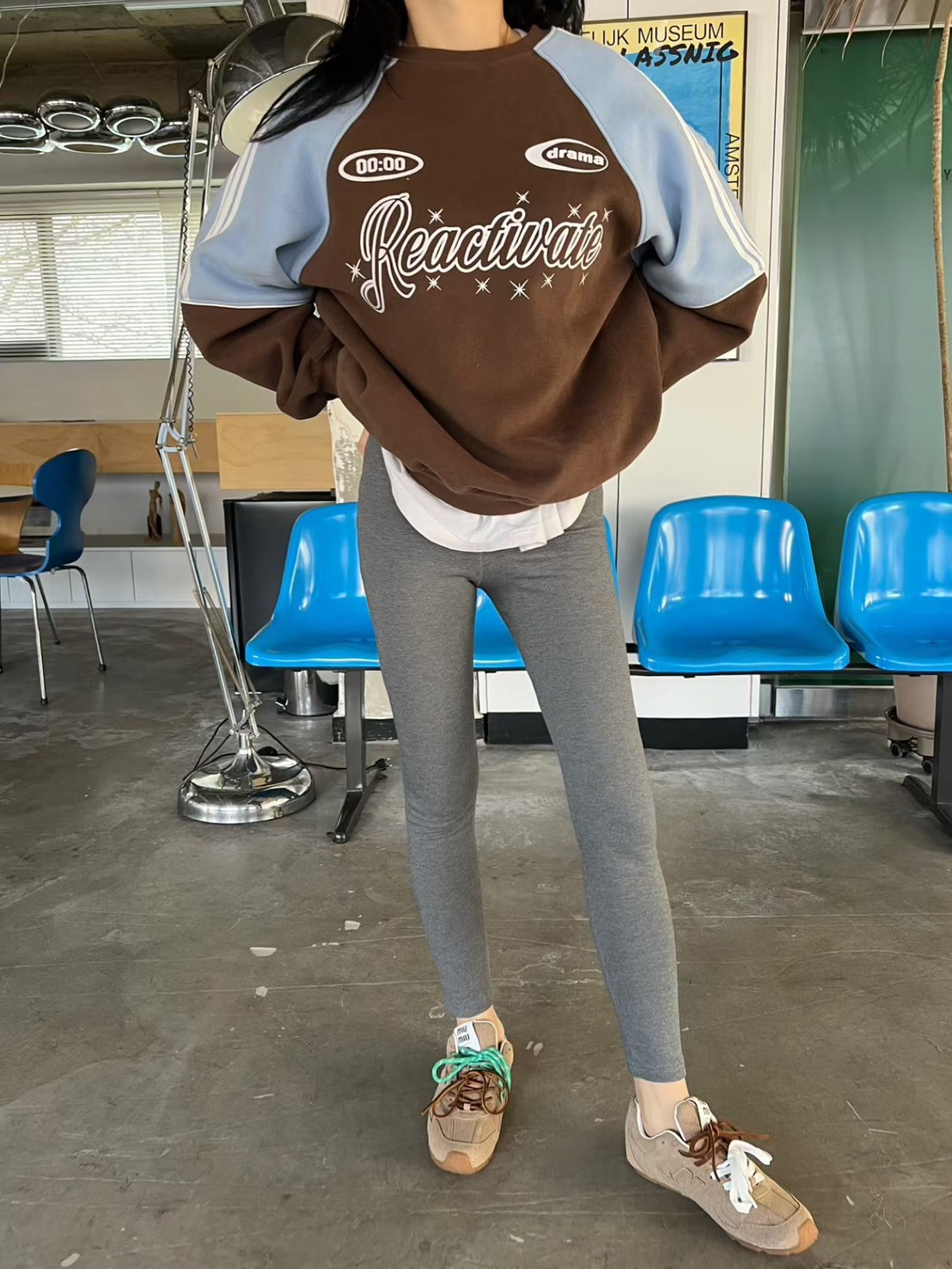 鬆緊鉛筆內搭長褲